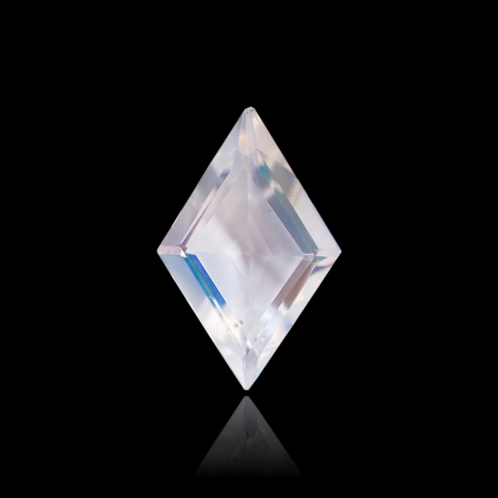 1.85ct |  Lozenge Shape Step Cut Moonstone - Modern Rustic Diamond