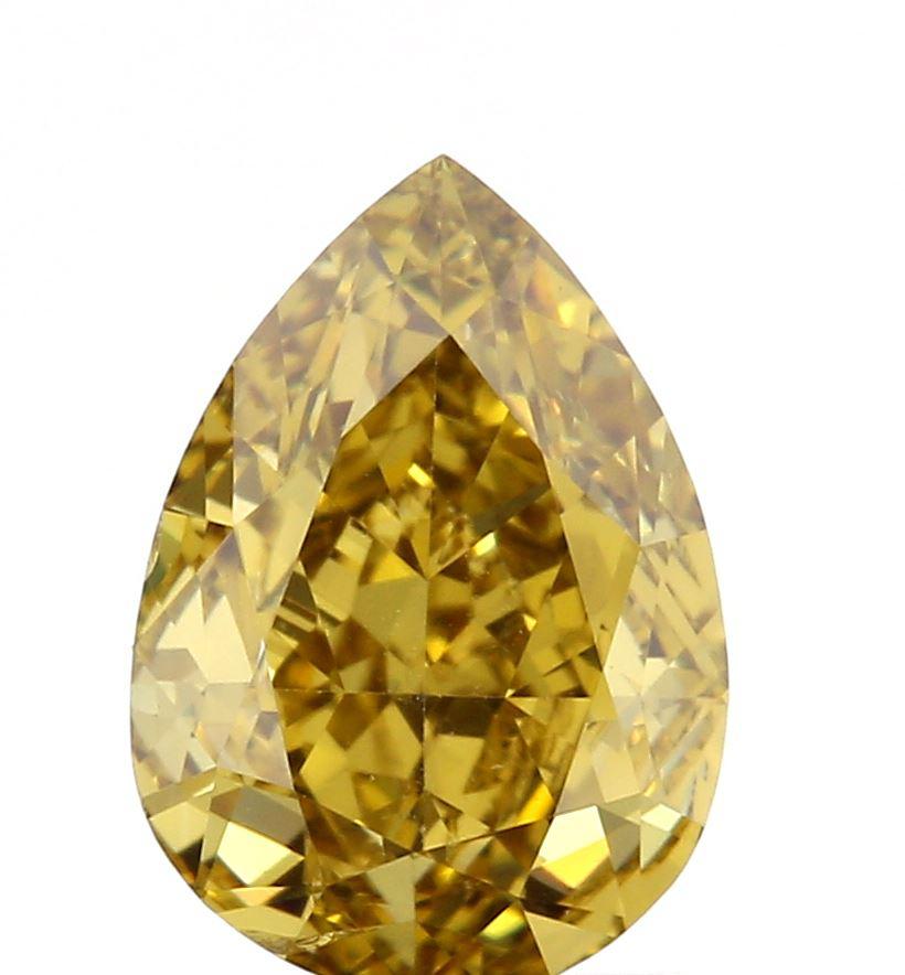 1.30ct | Yl-Fdby SI2 Pear Shape Brilliant Cut Diamond (GIA) - Modern Rustic Diamond