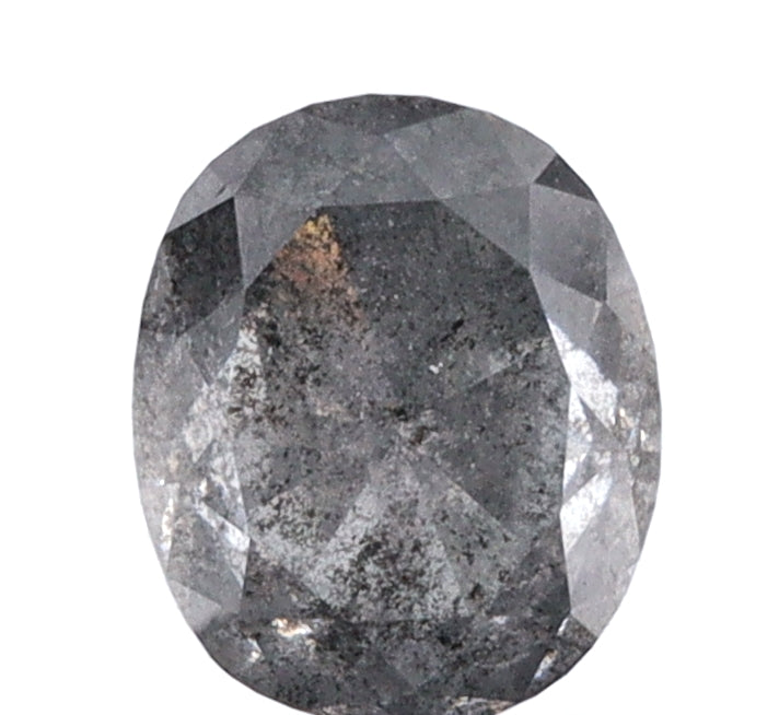 1.15ct | Salt & Pepper Oval Shape Brilliant Cut Diamond - Modern Rustic Diamond