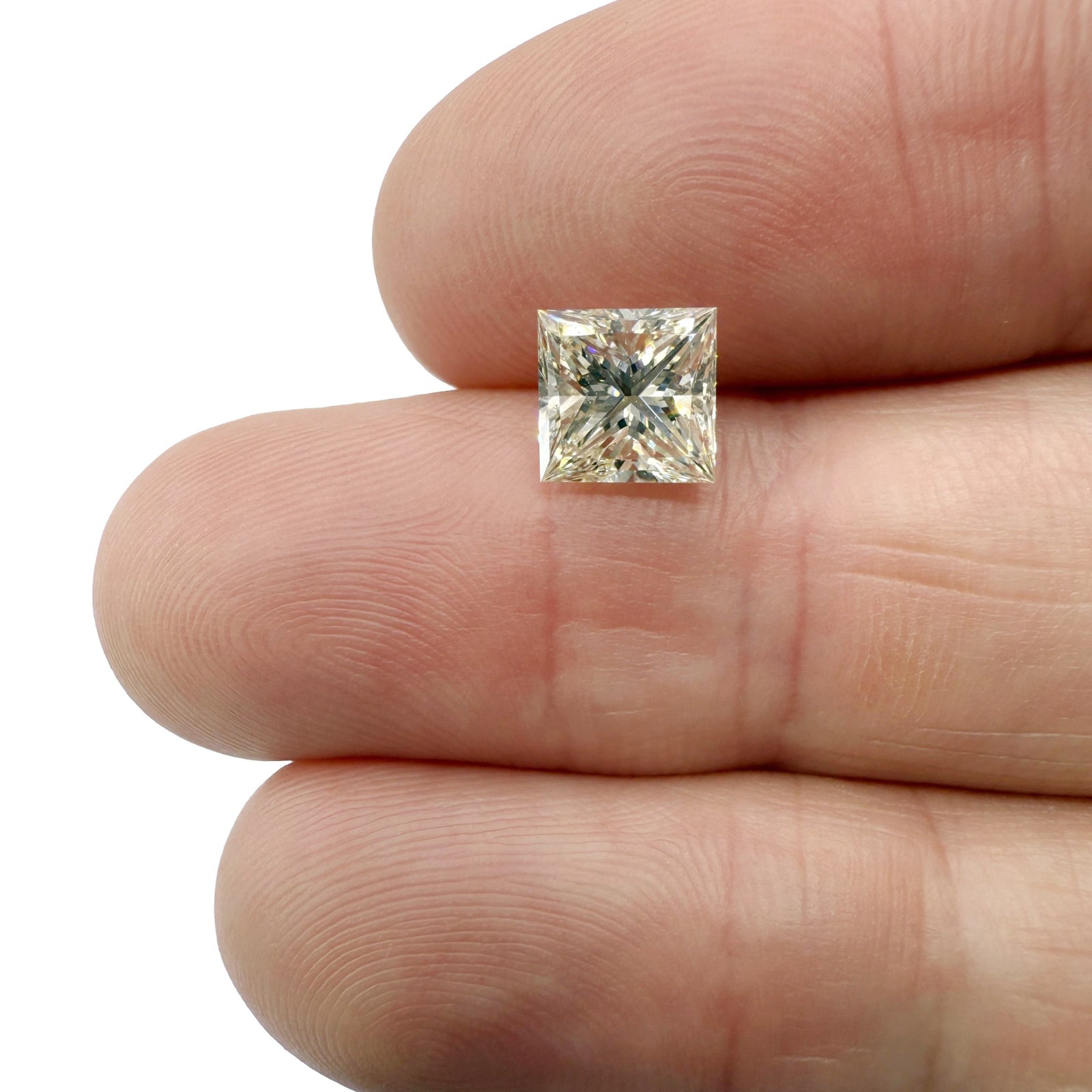 1.70ct | I/VVS1 Princess Shape Brilliant Cut Diamond (GIA) - Modern Rustic Diamond
