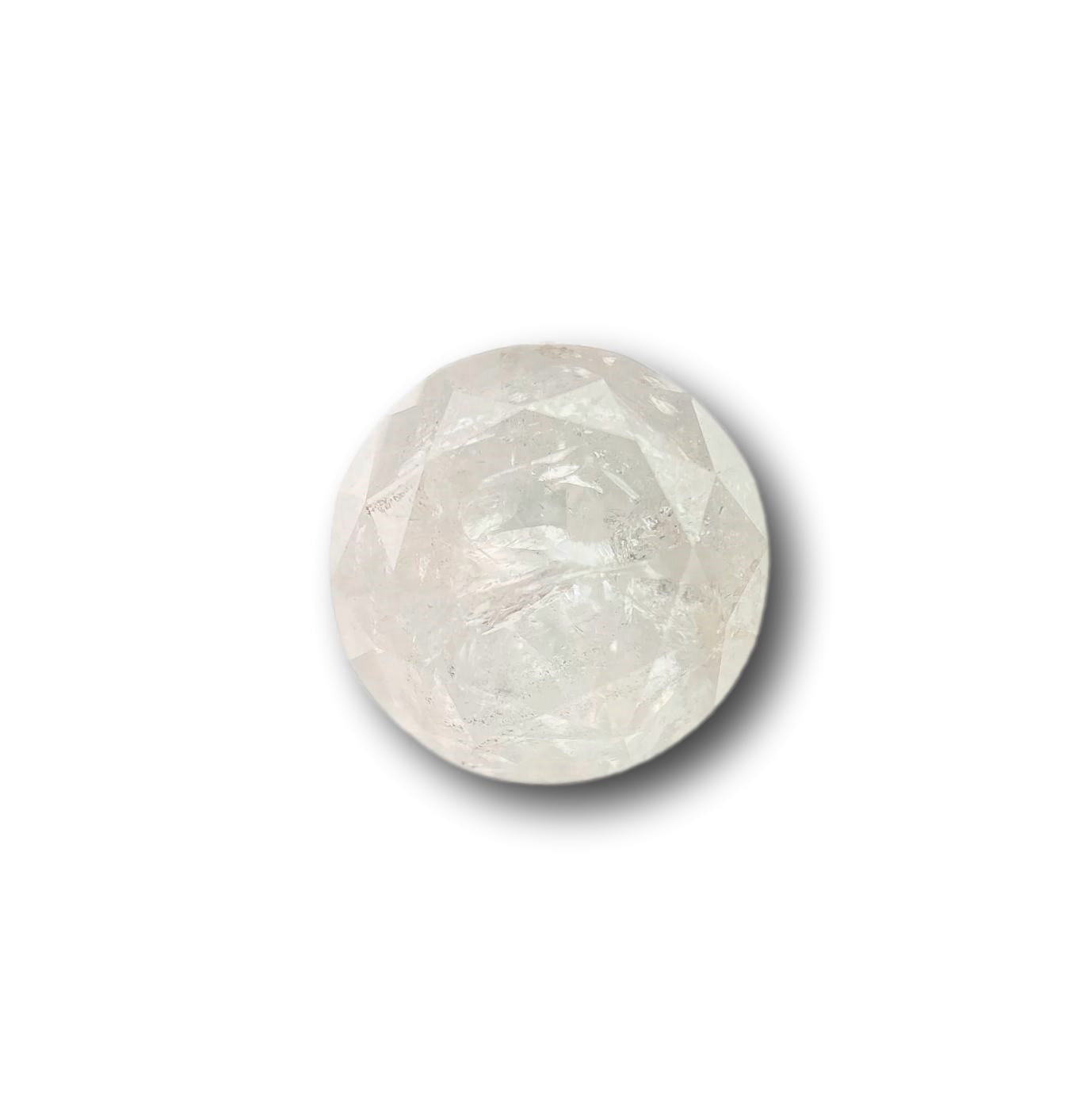1.92ct | Salt & Pepper Round Shape Brilliant Cut Diamond - Modern Rustic Diamond
