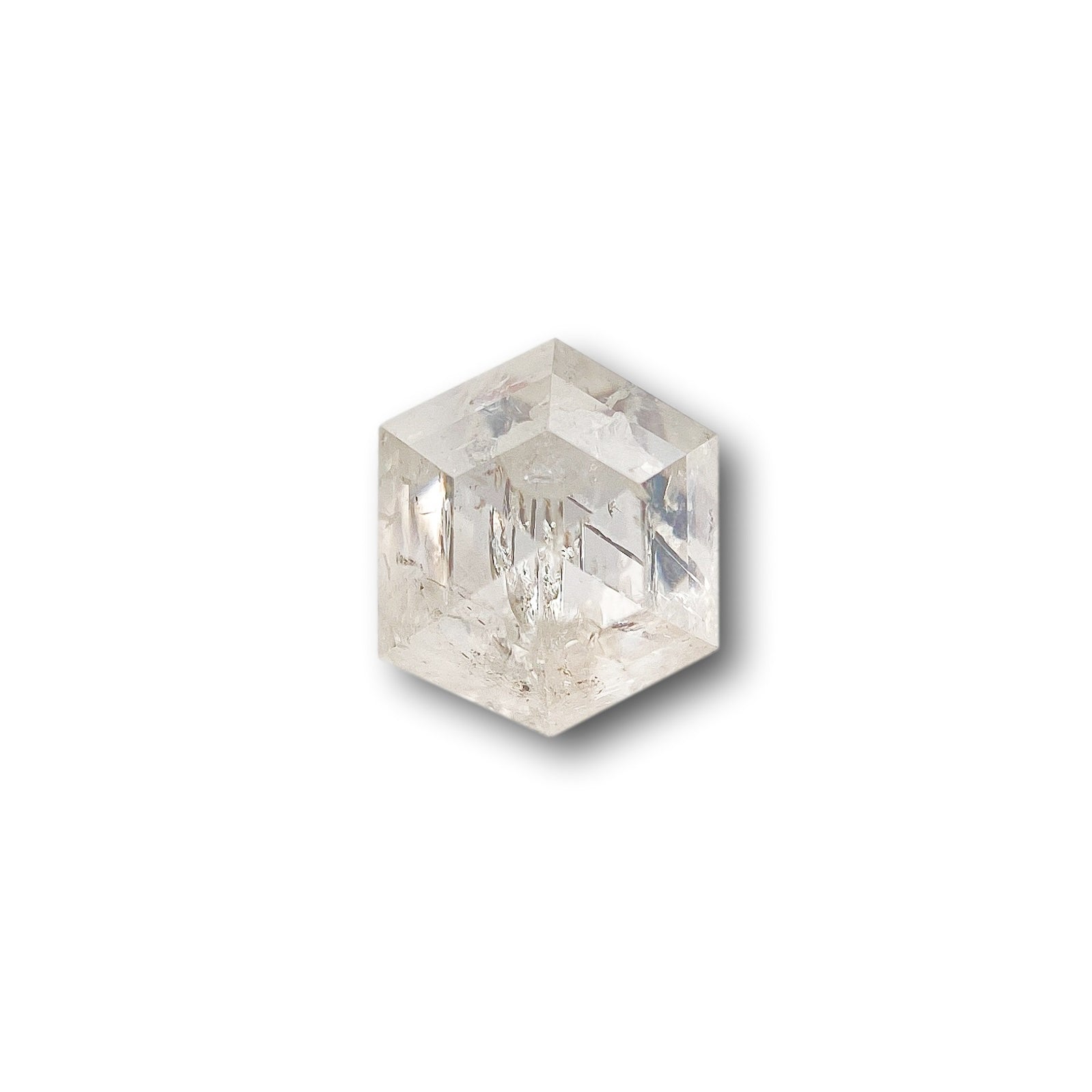 0.81ct | Rustic  Hexagon Shape Rose Cut Diamond - Modern Rustic Diamond
