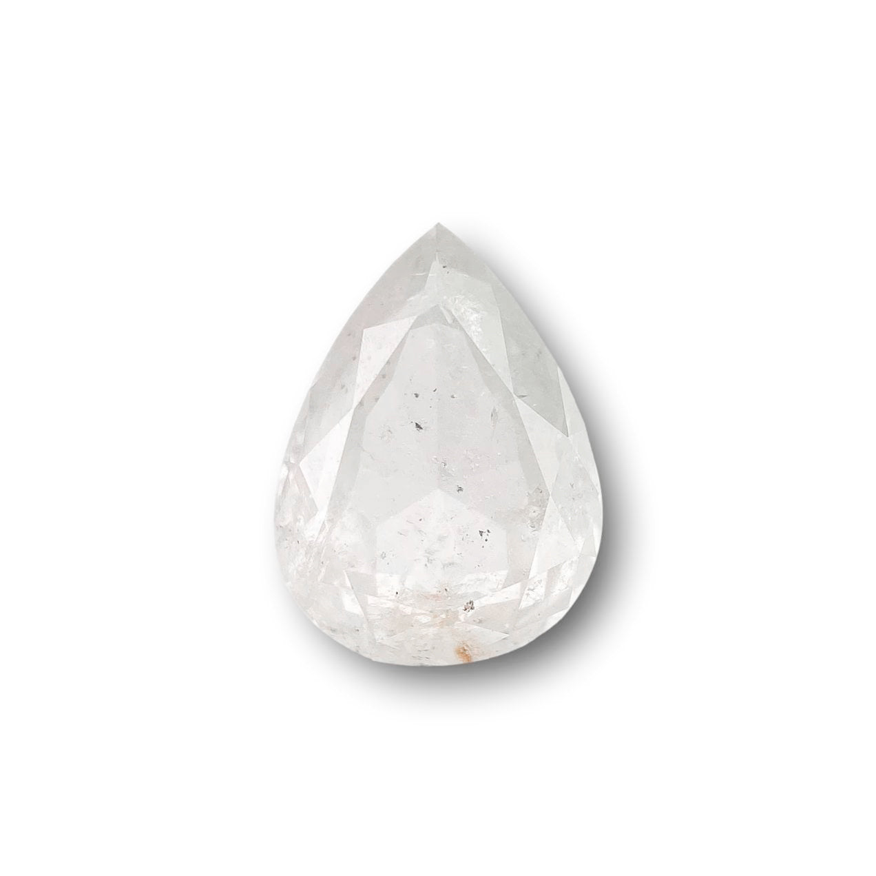 0.78ct | Salt & Pepper Pear Shape Brilliant Cut Diamond - Modern Rustic Diamond