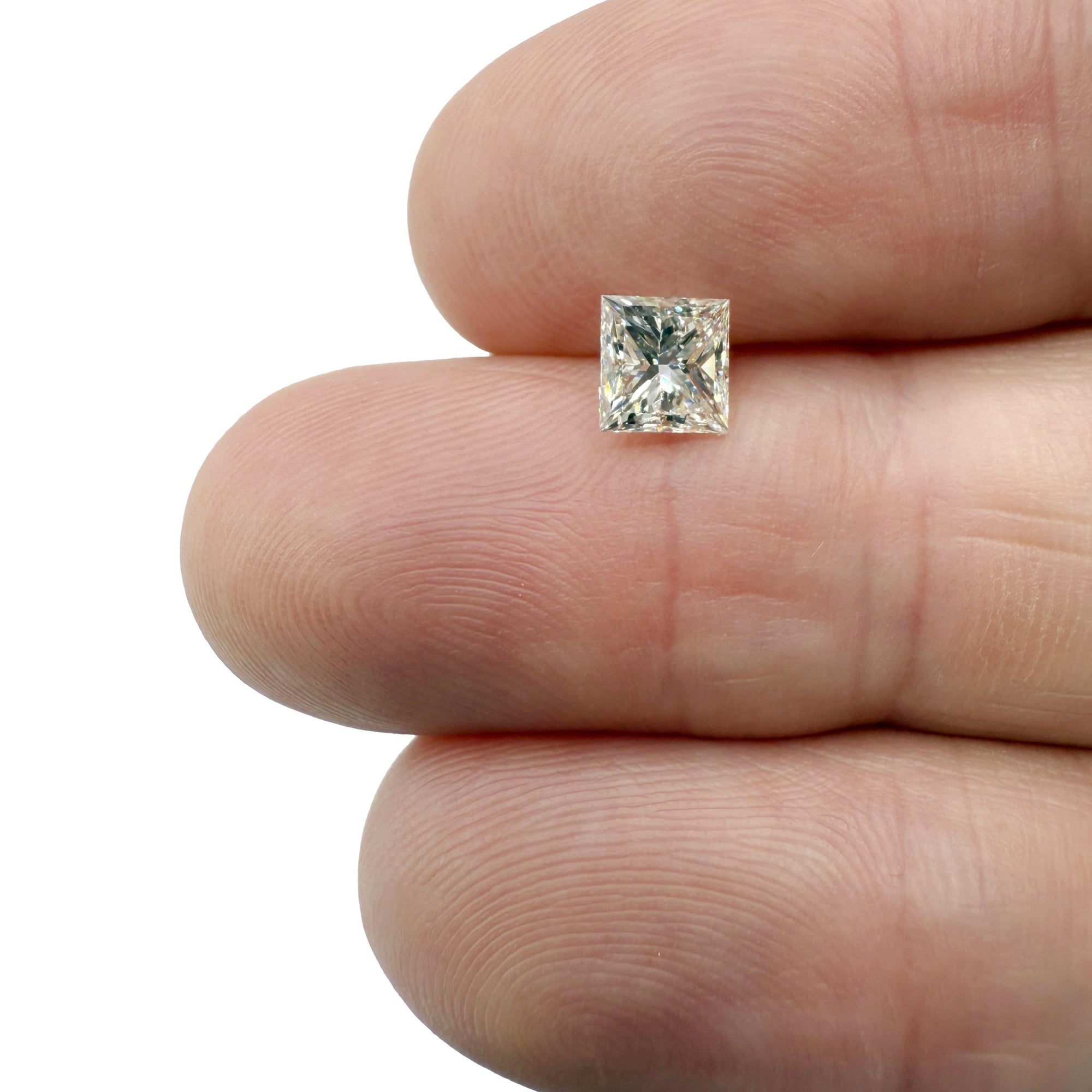 0.90ct | K/VVS2 Princess Shape Brilliant Cut Diamond (GIA) - Modern Rustic Diamond