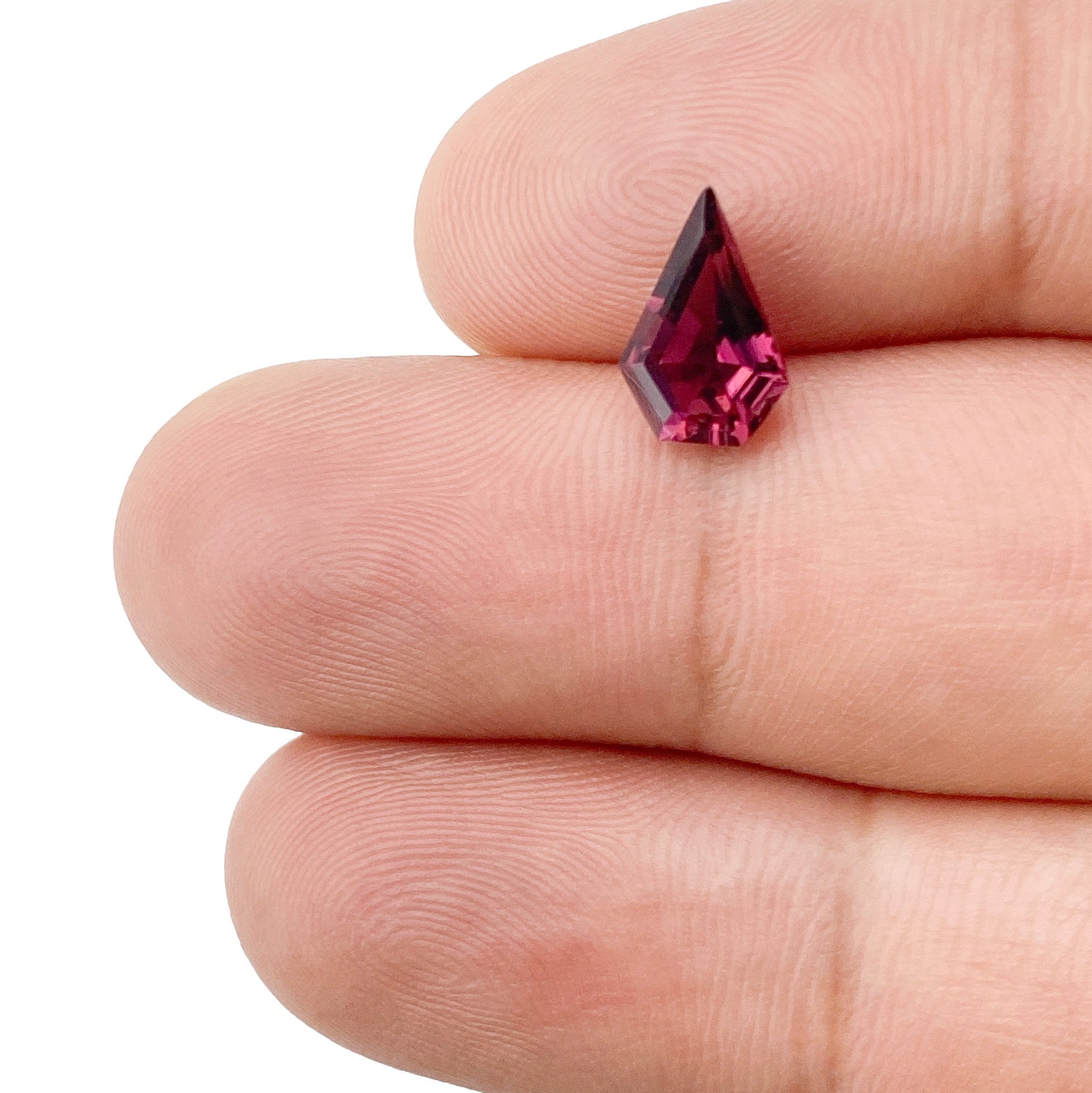 1.31ct Shield Shape Step Cut Tourmaline Modern Rustic Diamond