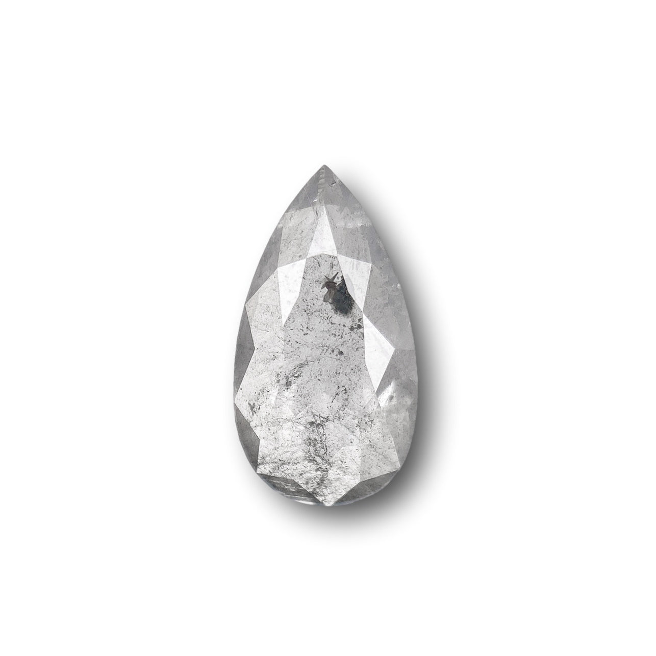 1.37ct | Rustic Pear Shape Rose Cut Diamond - Modern Rustic Diamond