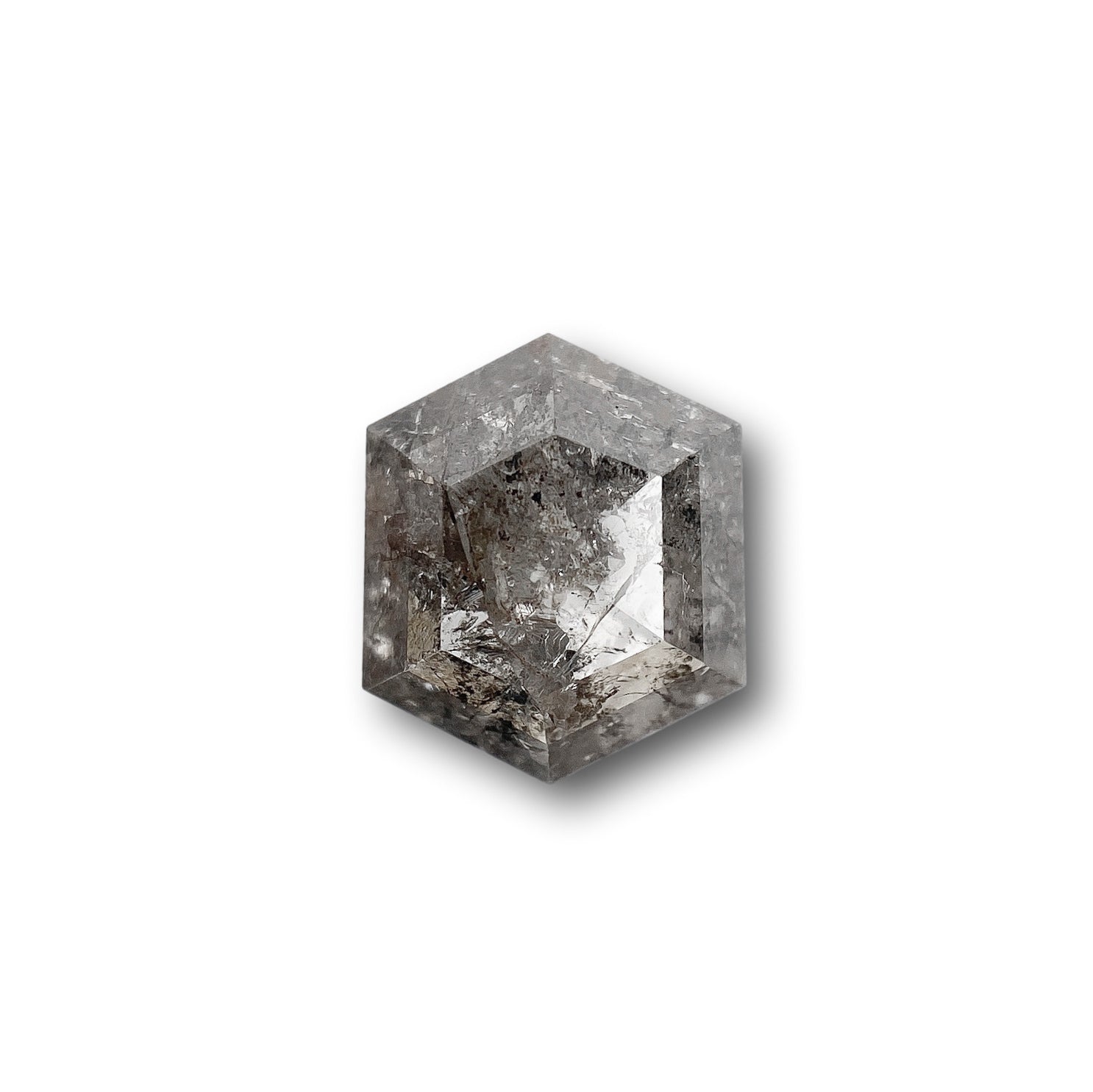 1.24ct | Rustic  Hexagon Shape Rose Cut Diamond - Modern Rustic Diamond