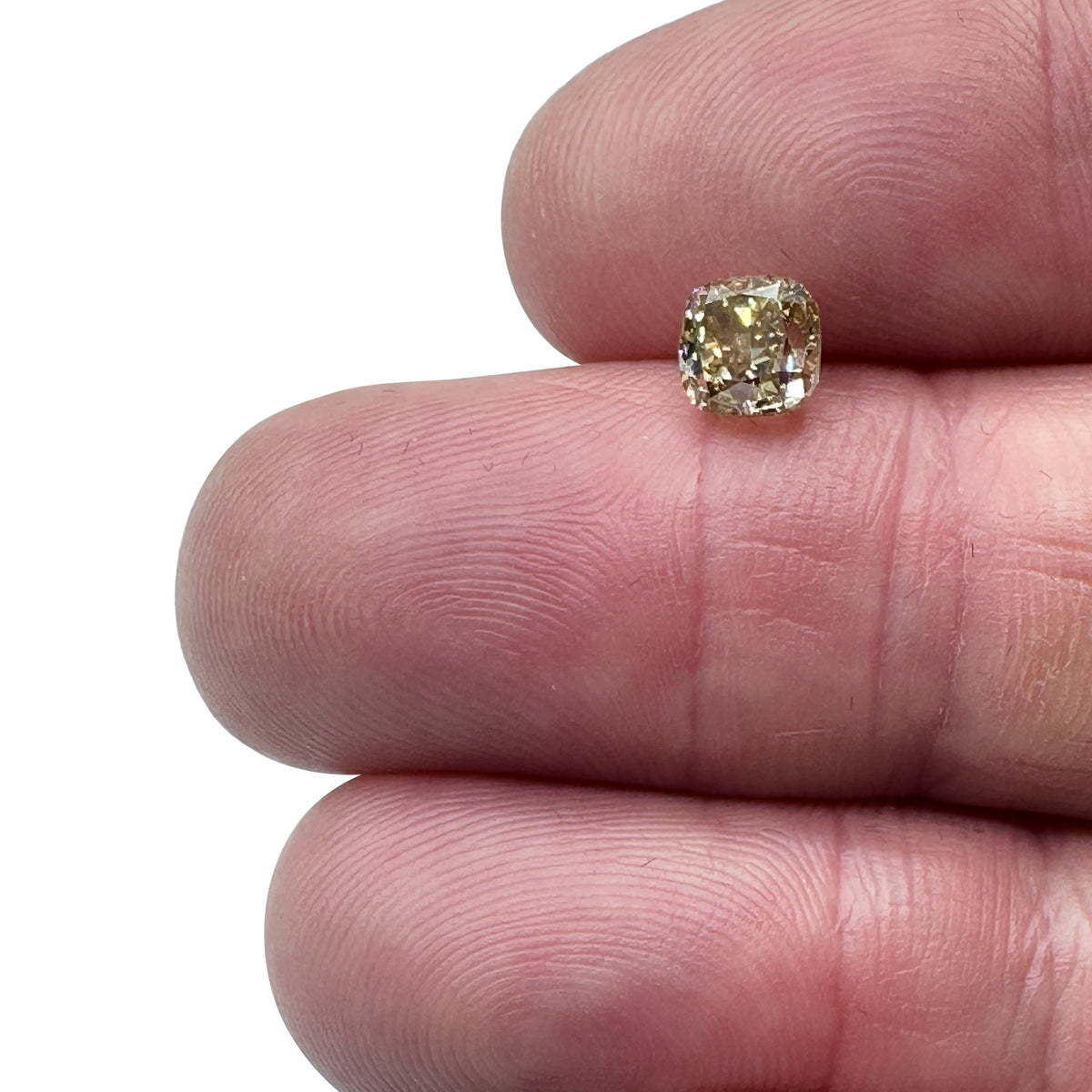 1.32ct | Champagne SI Cushion Shape Brilliant Cut Diamond-Modern Rustic Diamond