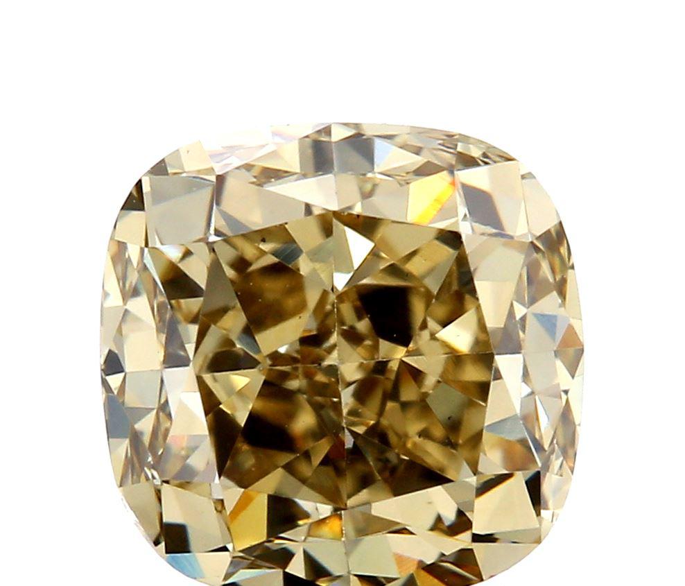 1.32ct | Champagne SI Cushion Shape Brilliant Cut Diamond-Modern Rustic Diamond