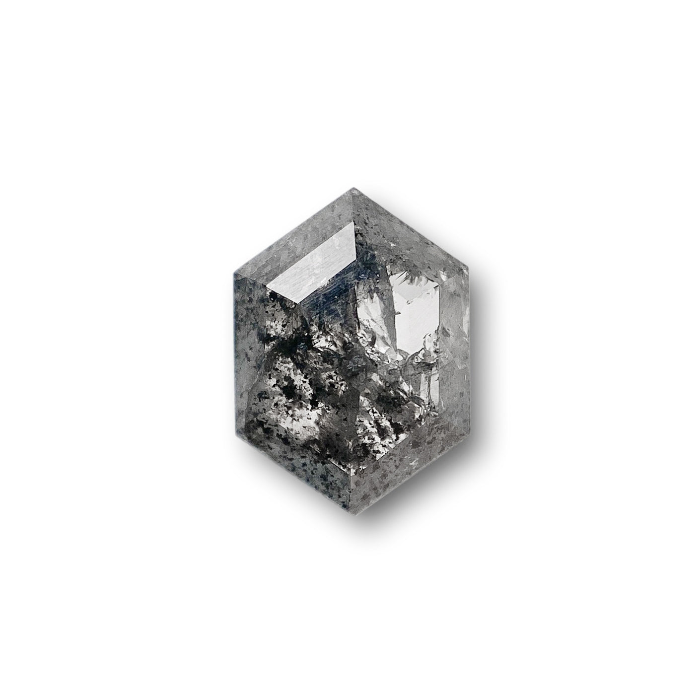 0.77ct | Rustic  Hexagon Shape Rose Cut Diamond - Modern Rustic Diamond