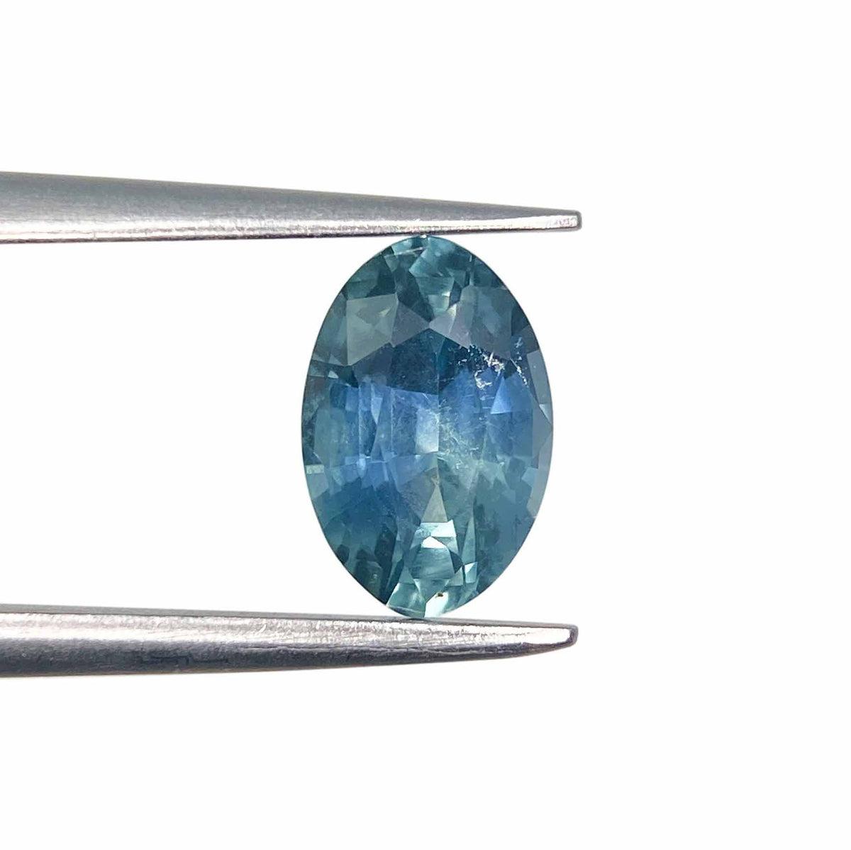 1.33ct | Brilliant Cut Moval Shape Blue Montana Sapphire-Modern Rustic Diamond