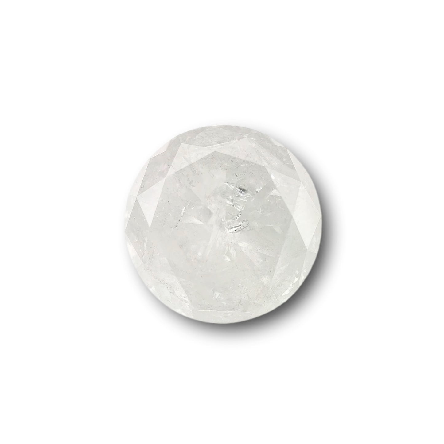 2.82ct | Salt & Pepper Round Shape Brilliant Cut Diamond - Modern Rustic Diamond