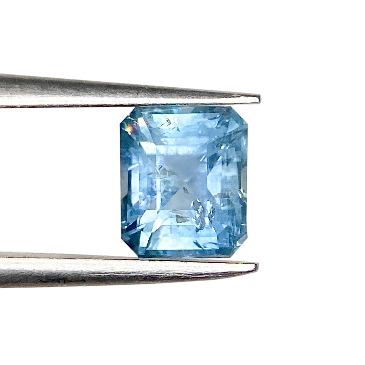 1.34ct | Emerald Cut Blue Montana Sapphire-Modern Rustic Diamond