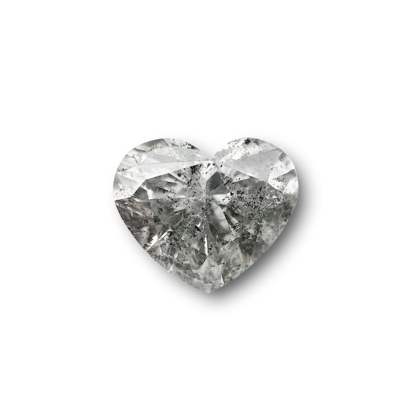 1.01ct | Salt & Pepper Heart Shape Brilliant Cut Diamond - Modern Rustic Diamond