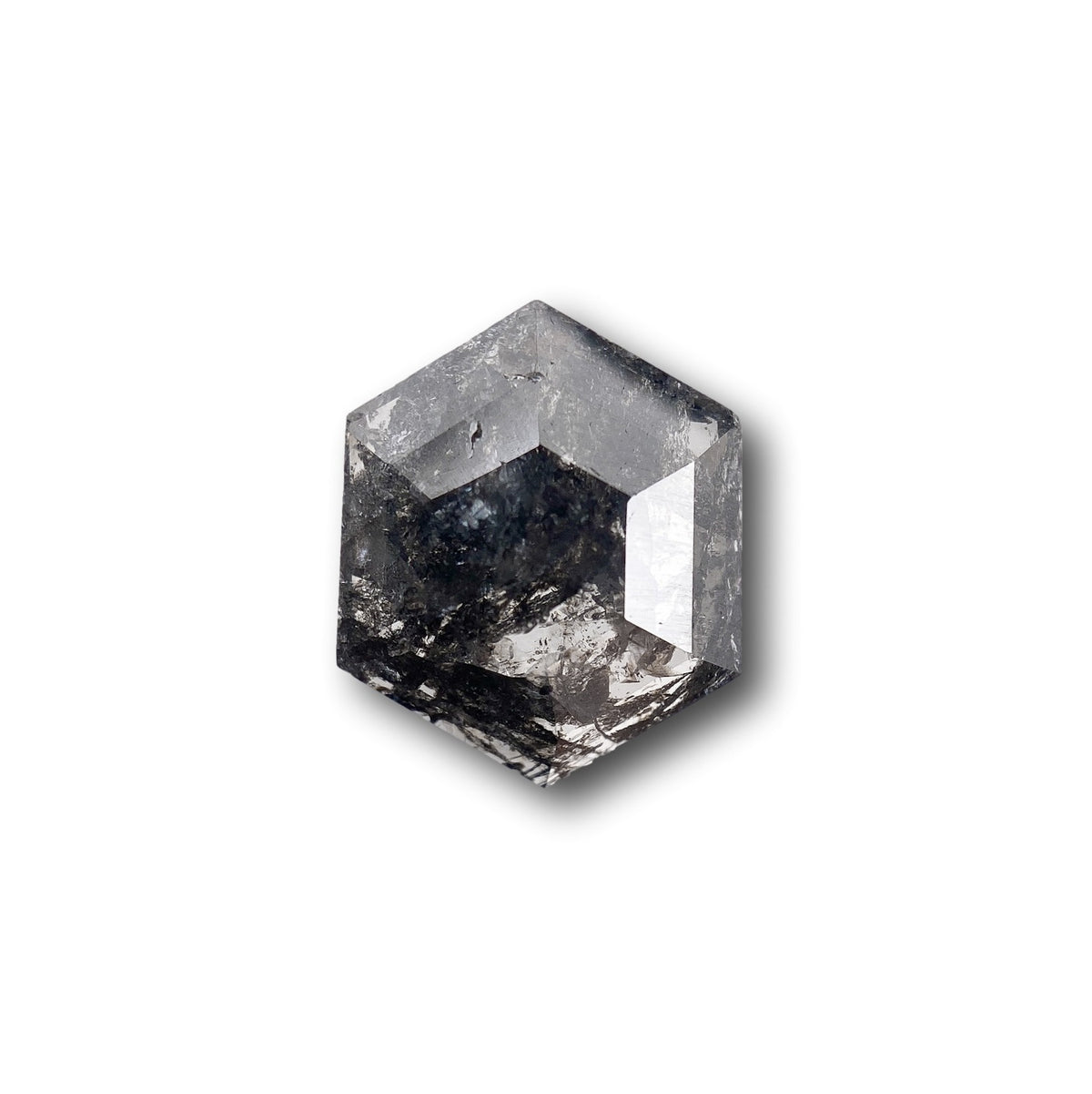 1.61ct | Rustic  Hexagon Shape Rose Cut Diamond - Modern Rustic Diamond
