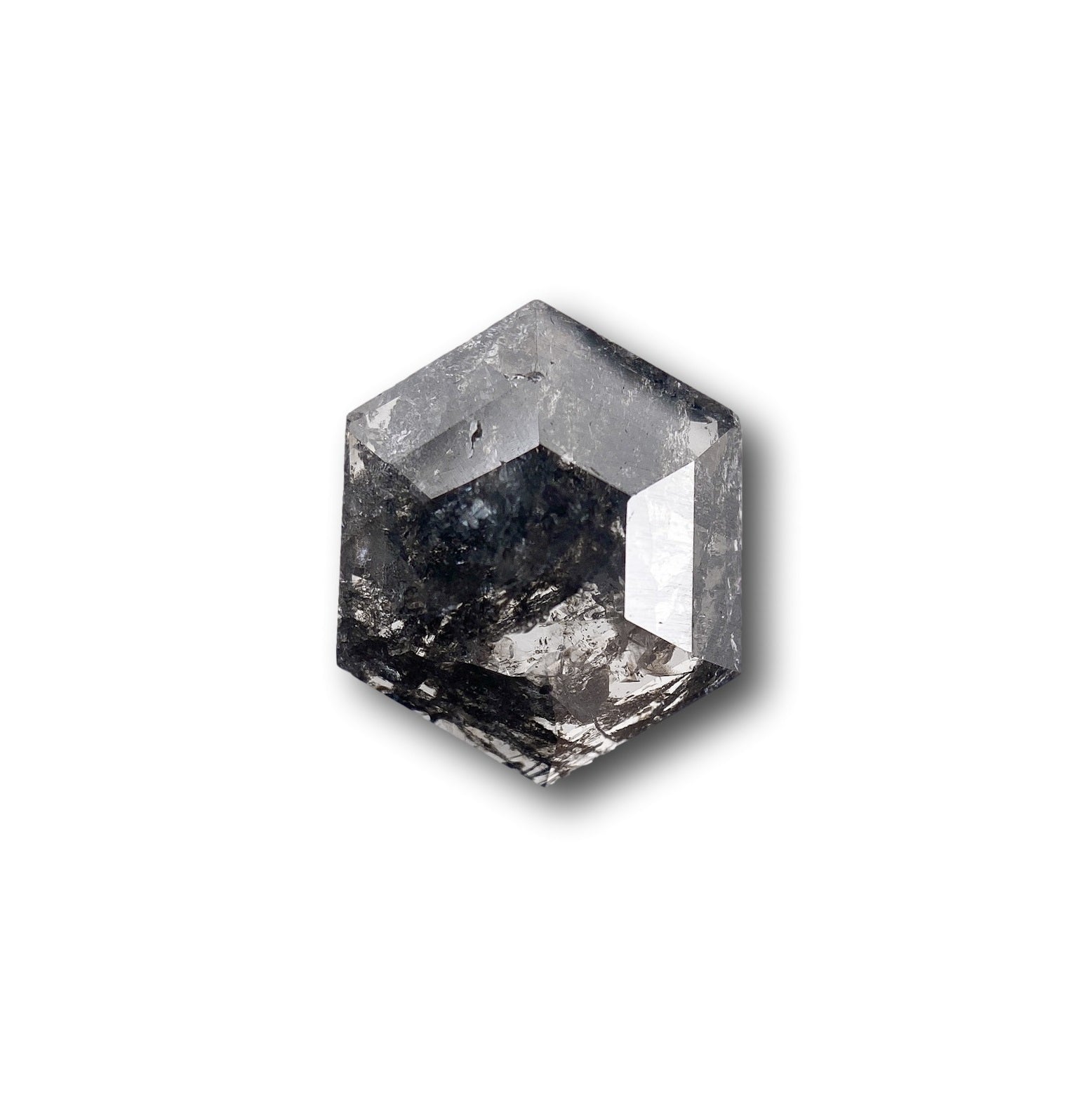 1.61ct | Rustic  Hexagon Shape Rose Cut Diamond - Modern Rustic Diamond