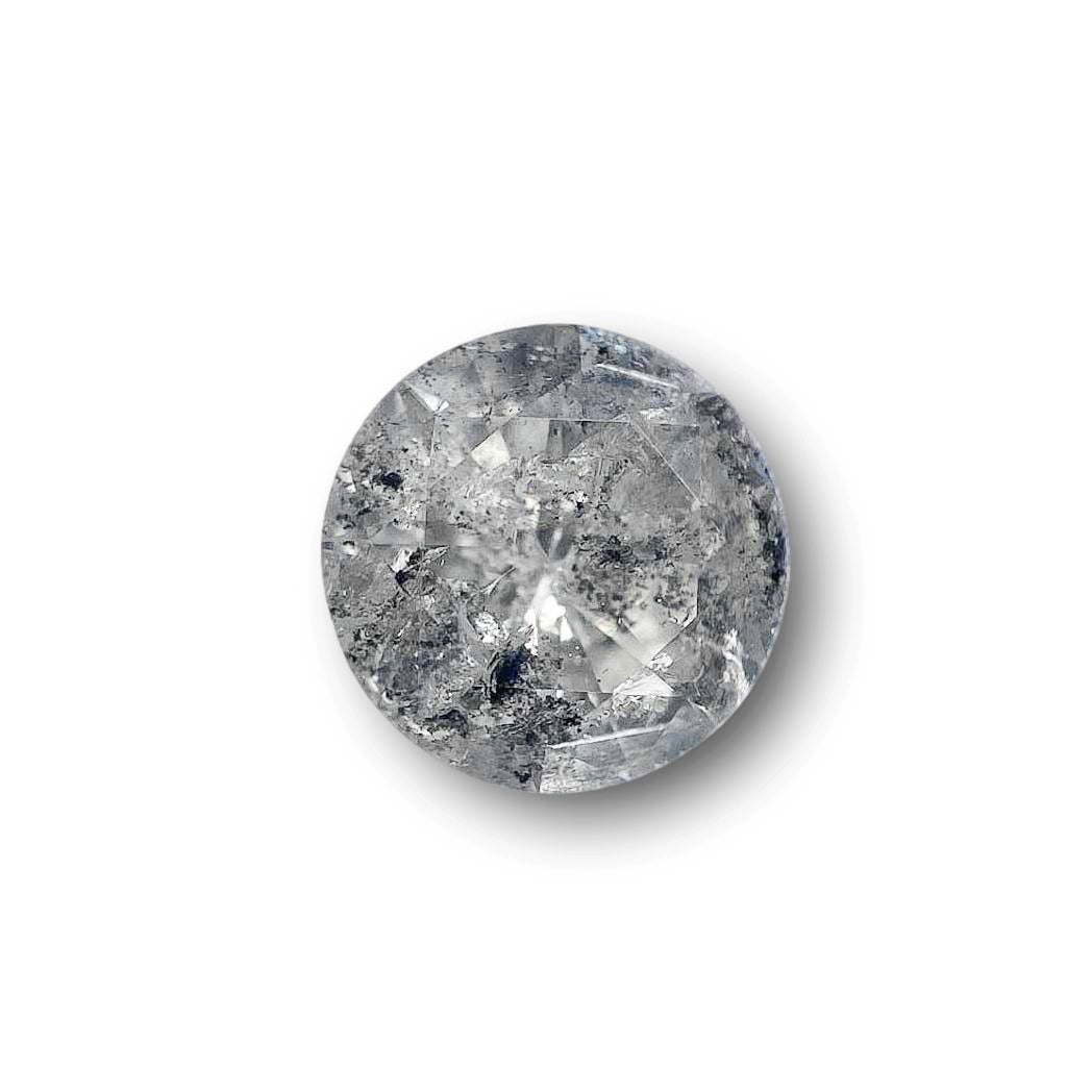 1.03ct | Salt & Pepper Round Shape Brilliant Cut Diamond - Modern Rustic Diamond