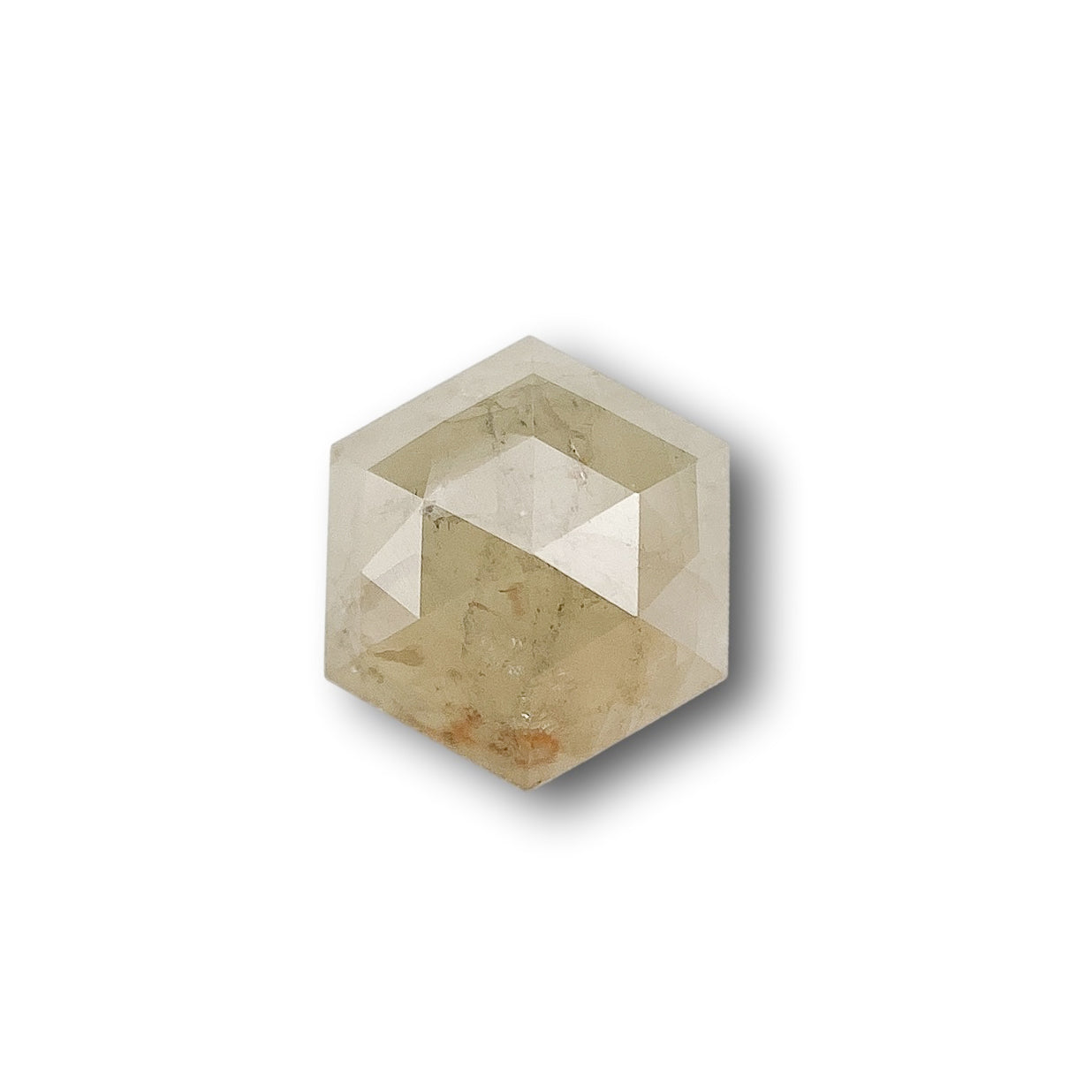 0.68ct | Rustic  Hexagon Shape Rose Cut Diamond - Modern Rustic Diamond