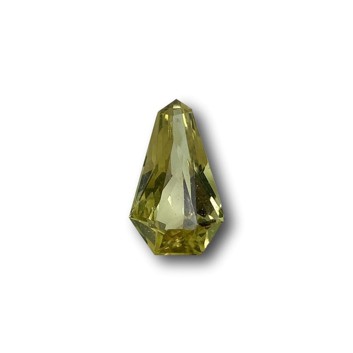 1.35ct | Brilliant Cut Shield Shape Yellow Sapphire-Modern Rustic Diamond