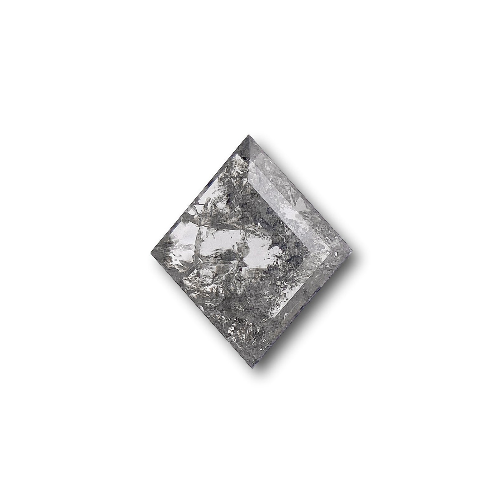 0.73ct | Salt & Pepper Lozenge Shape Step Cut Diamond - Modern Rustic Diamond