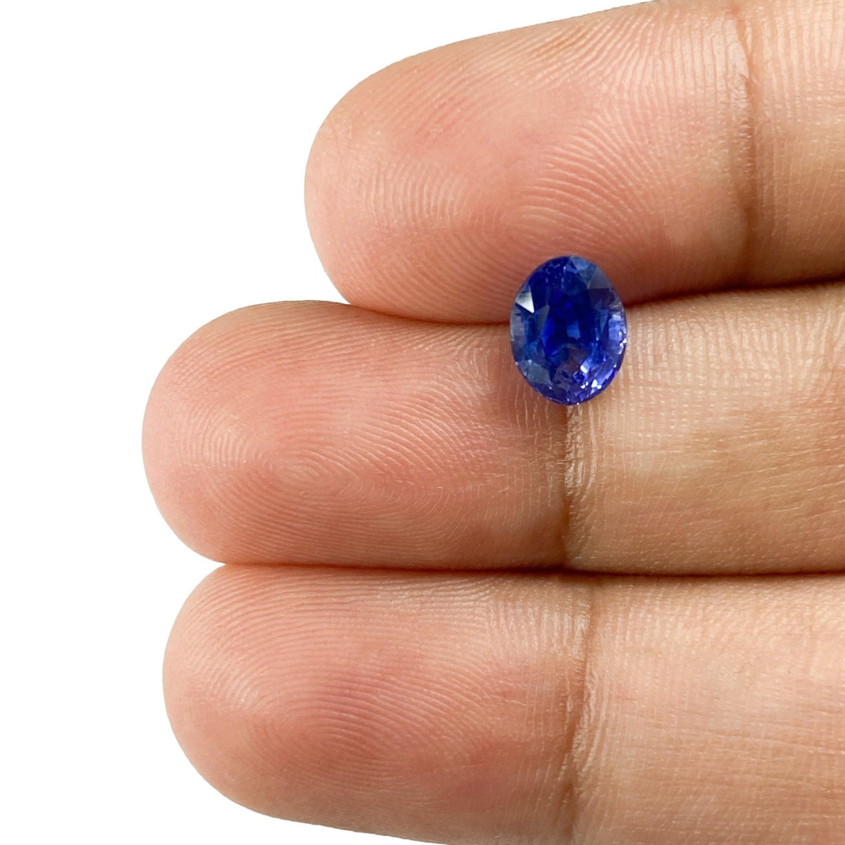 1.36ct | Brilliant Cut Oval Shape Blue Sapphire-Modern Rustic Diamond