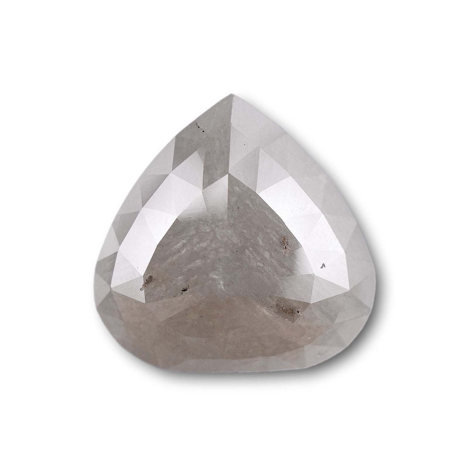 11.26ct | Salt & Pepper Pear Shape Brilliant Cut Diamond - Modern Rustic Diamond