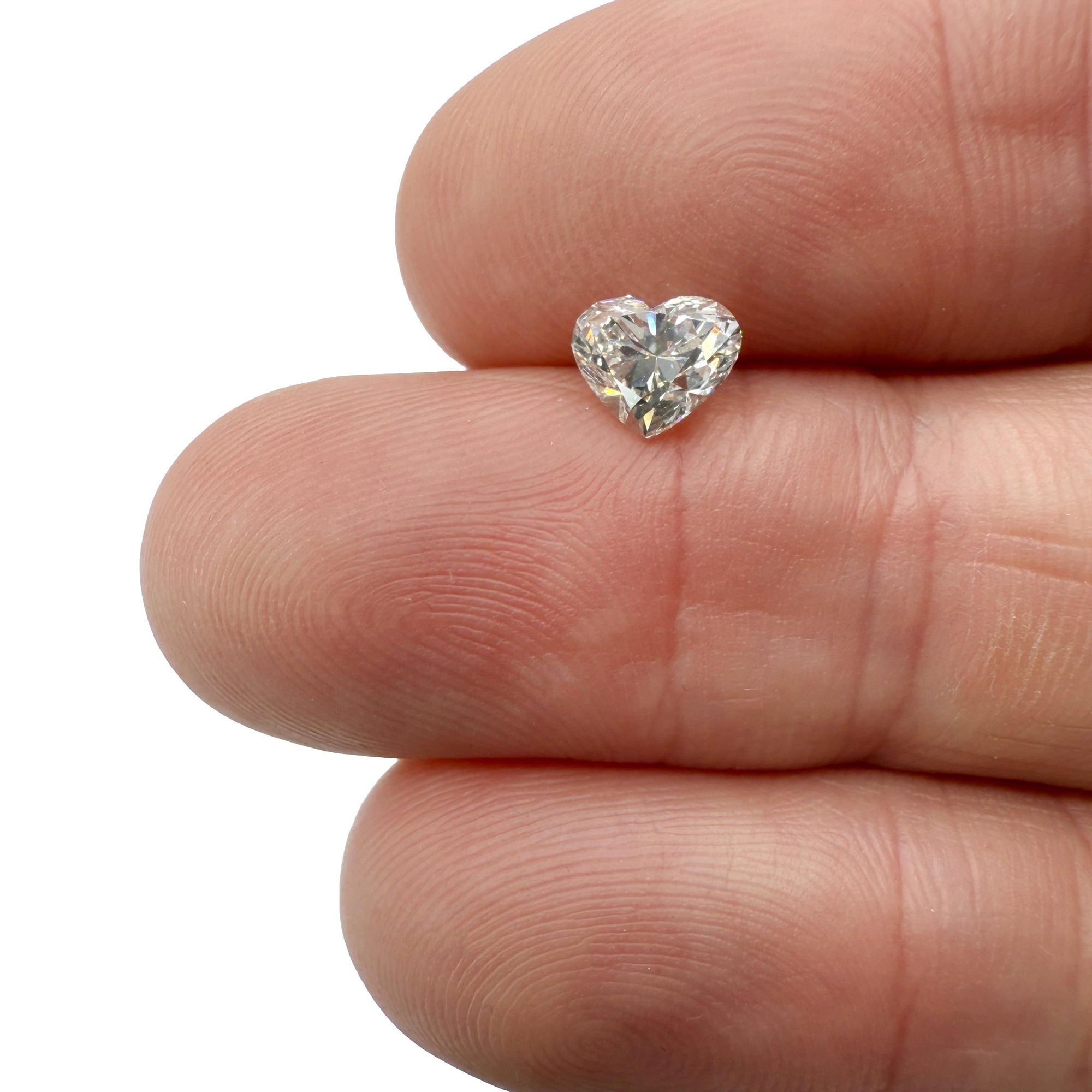 0.91ct | I/I1 Heart Shape Brilliant Cut Diamond (GIA) - Modern Rustic Diamond