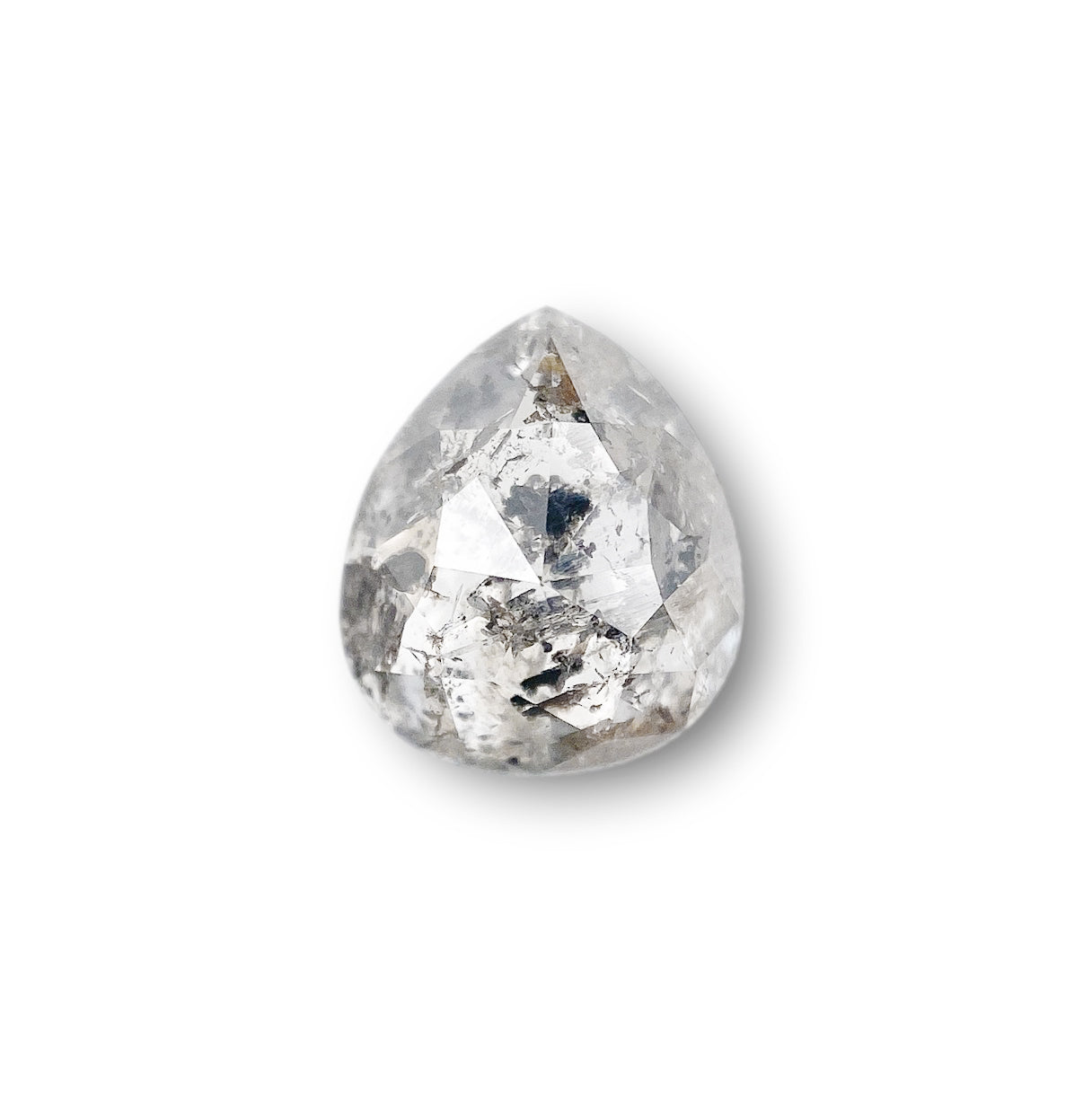 1.51ct | Rustic Pear Shape Rose Cut Diamond - Modern Rustic Diamond