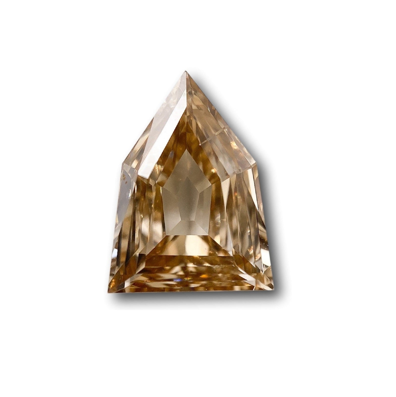1.37ct | Champagne VS-SI Shield Shape Step Cut Diamond-Modern Rustic Diamond