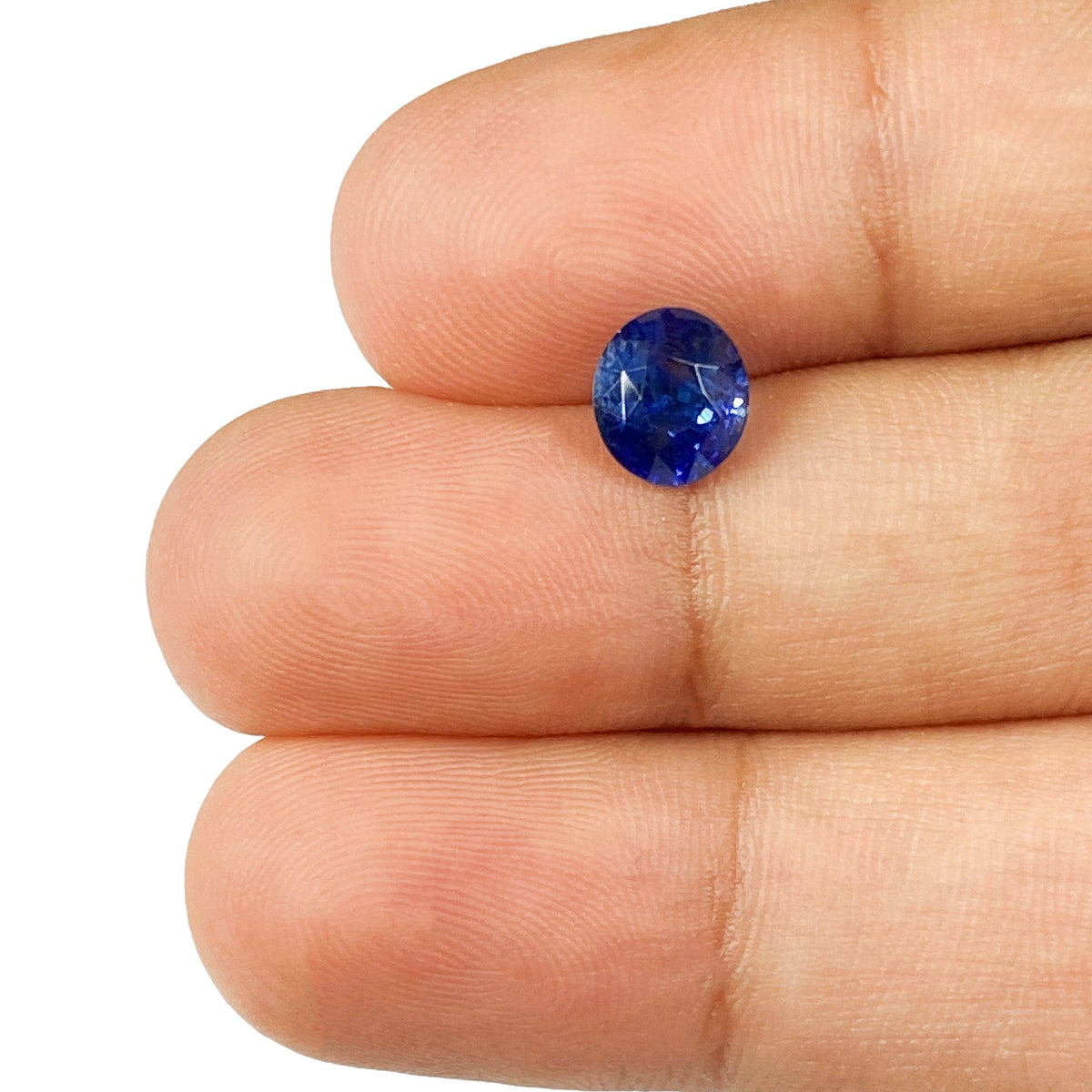 1.38ct | Brilliant Cut Oval Shape Blue Sapphire-Modern Rustic Diamond