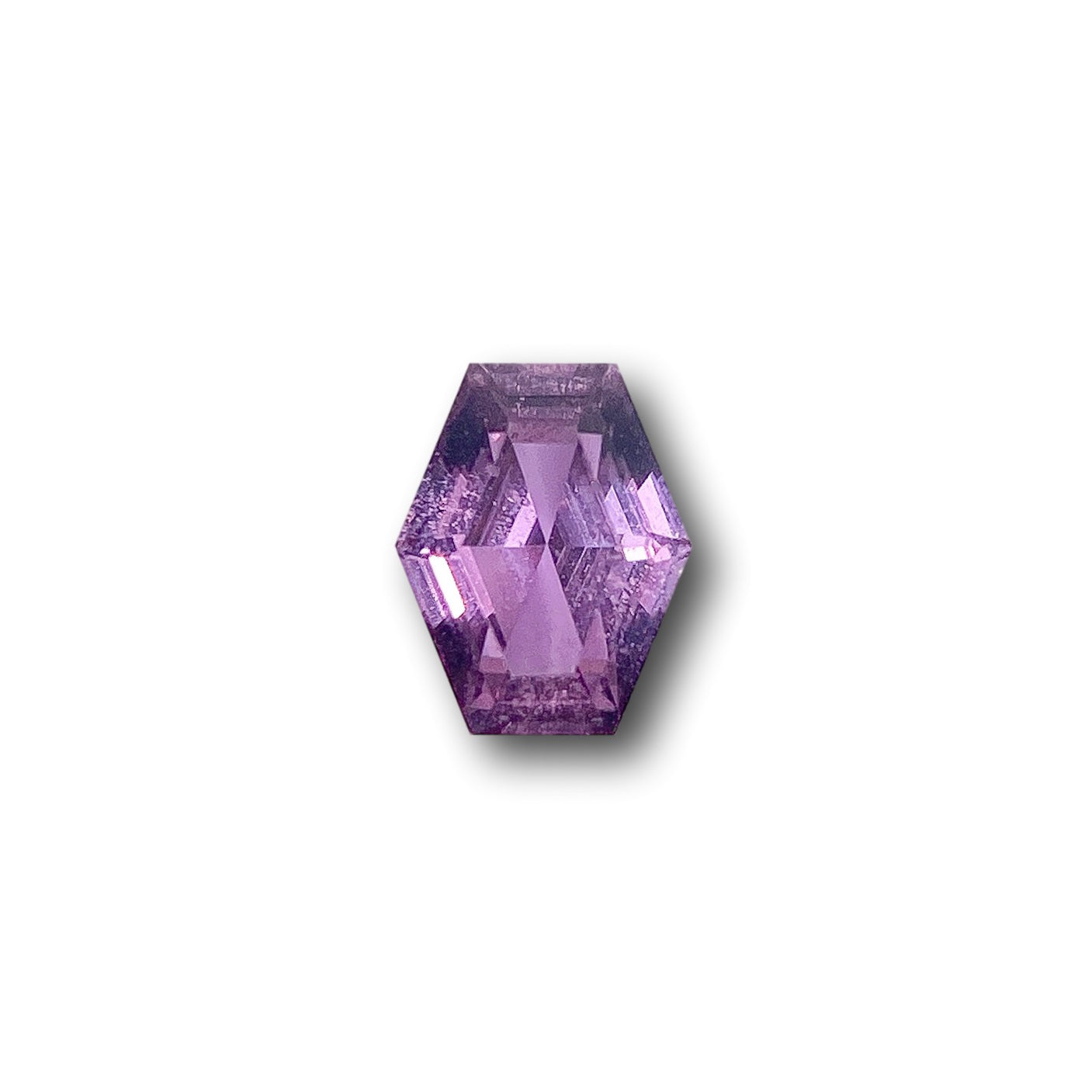 1.38ct | Step Cut Hexagon Shape Violet Sapphire-Modern Rustic Diamond
