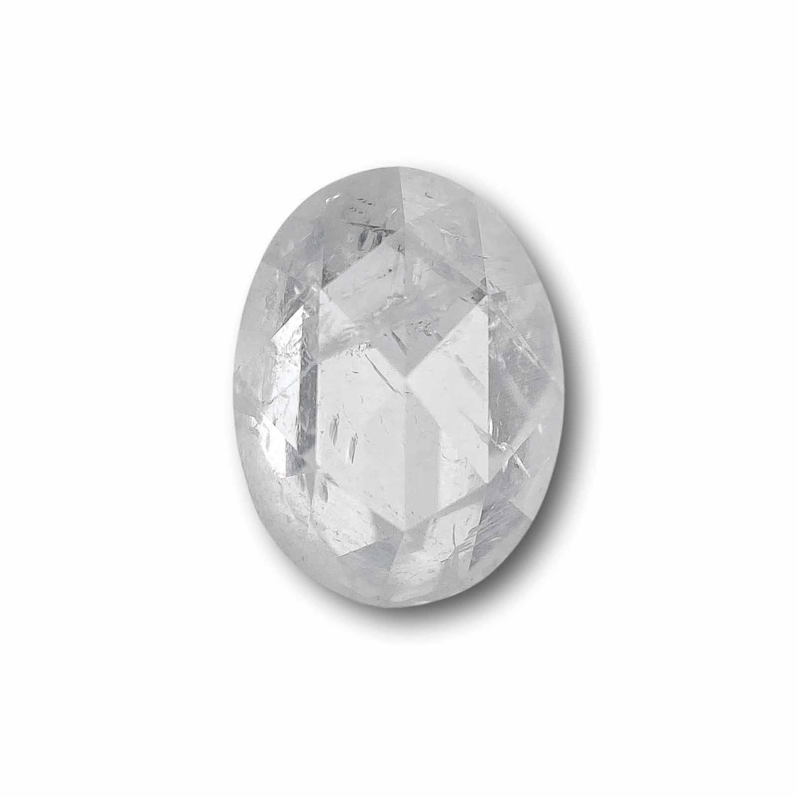 1.46ct | Salt & Pepper Oval Shape Rose Cut Diamond - Modern Rustic Diamond