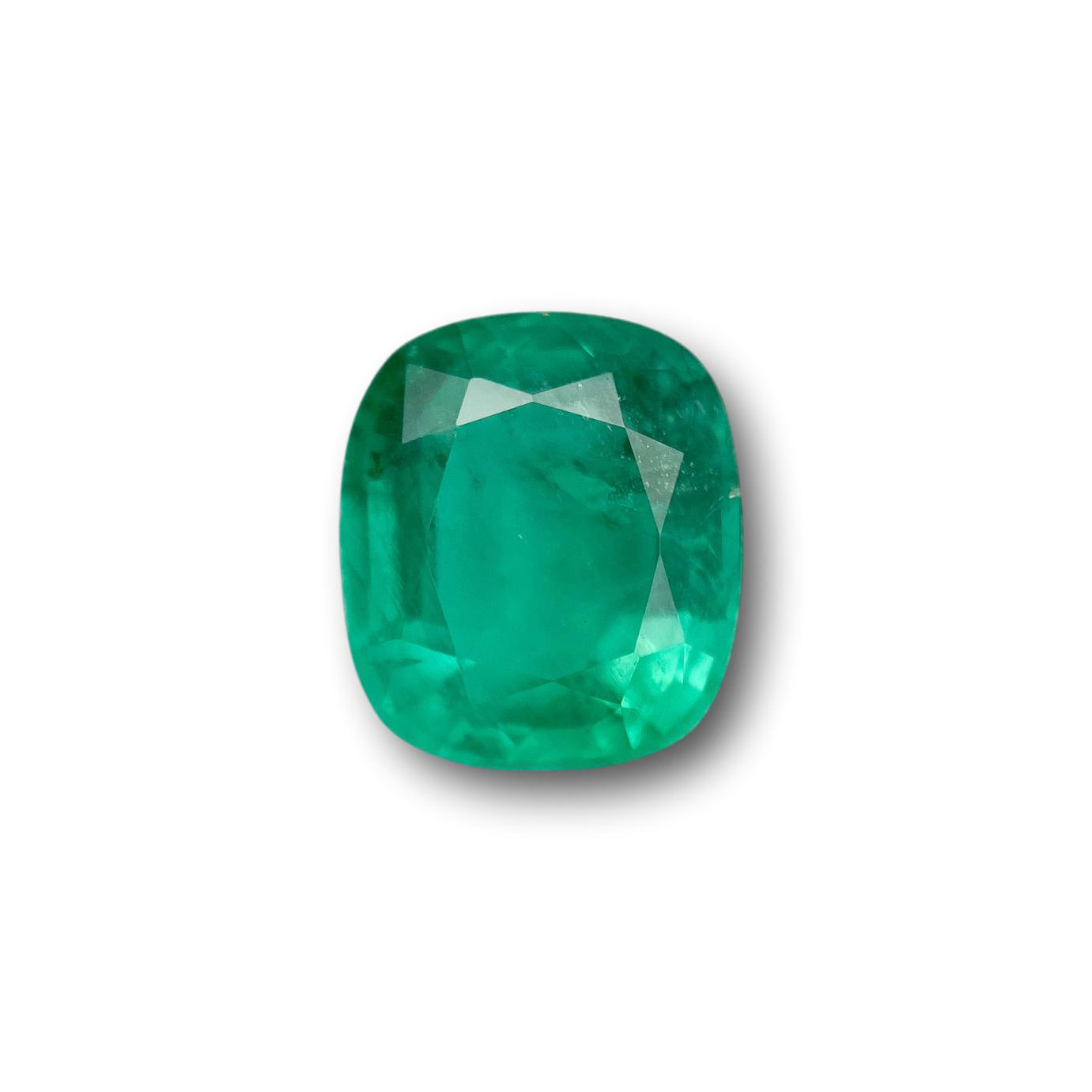2.71ct | Brilliant Cut Cushion Shape Brazil Emerald - Modern Rustic Diamond
