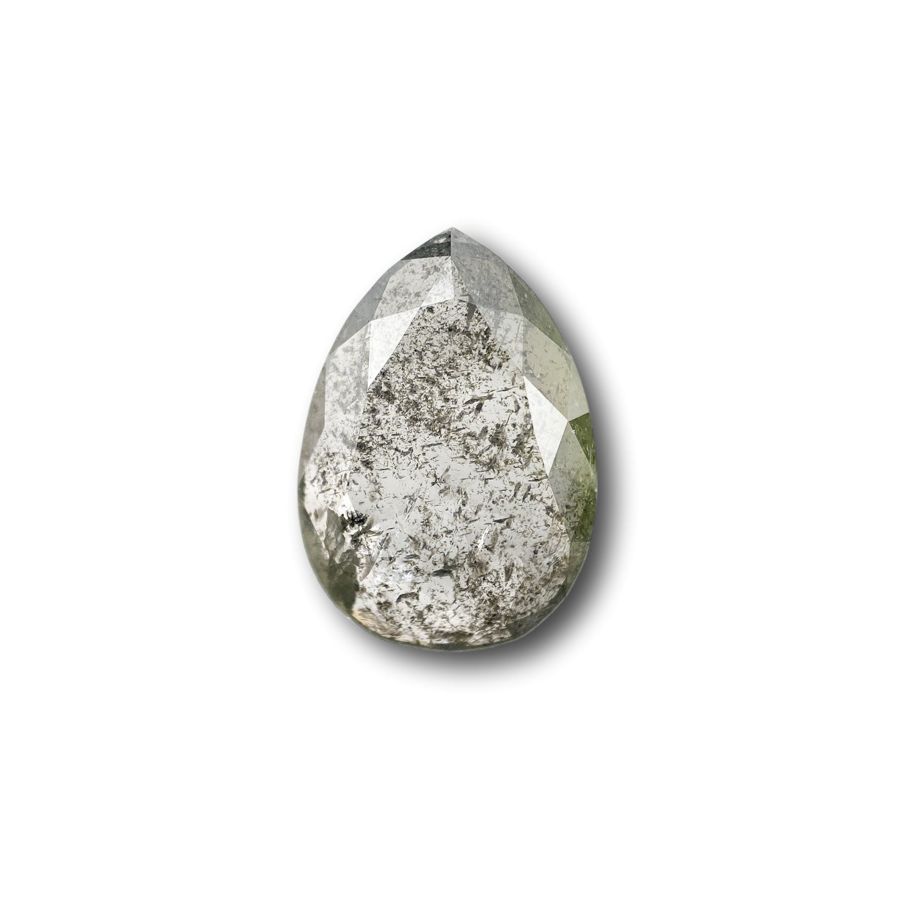 3.42ct | Rustic Pear Shape Rose Cut Diamond - Modern Rustic Diamond