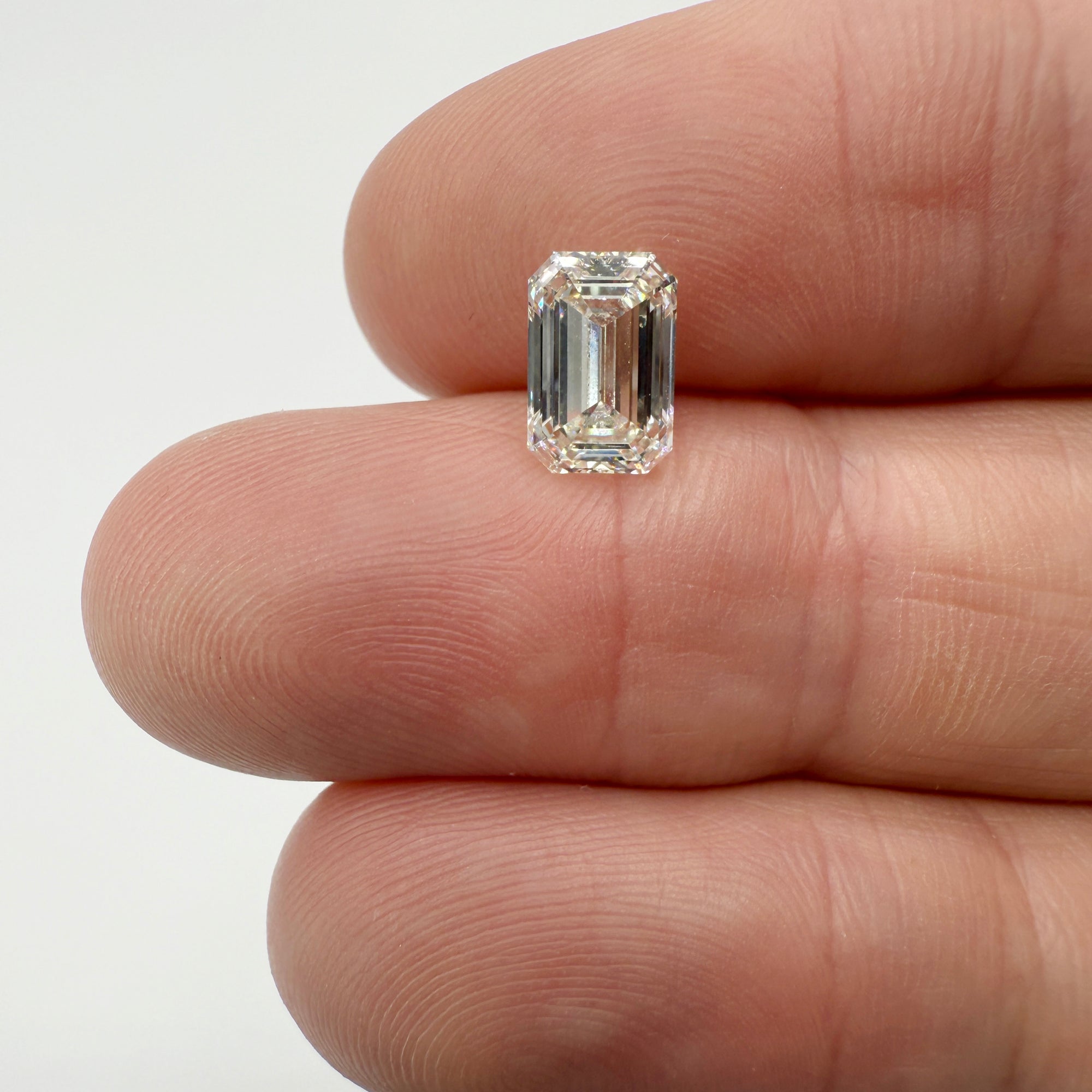 2.01ct | L/VVS2 Emerald Shape Brilliant Cut Diamond (GIA) - Modern Rustic Diamond
