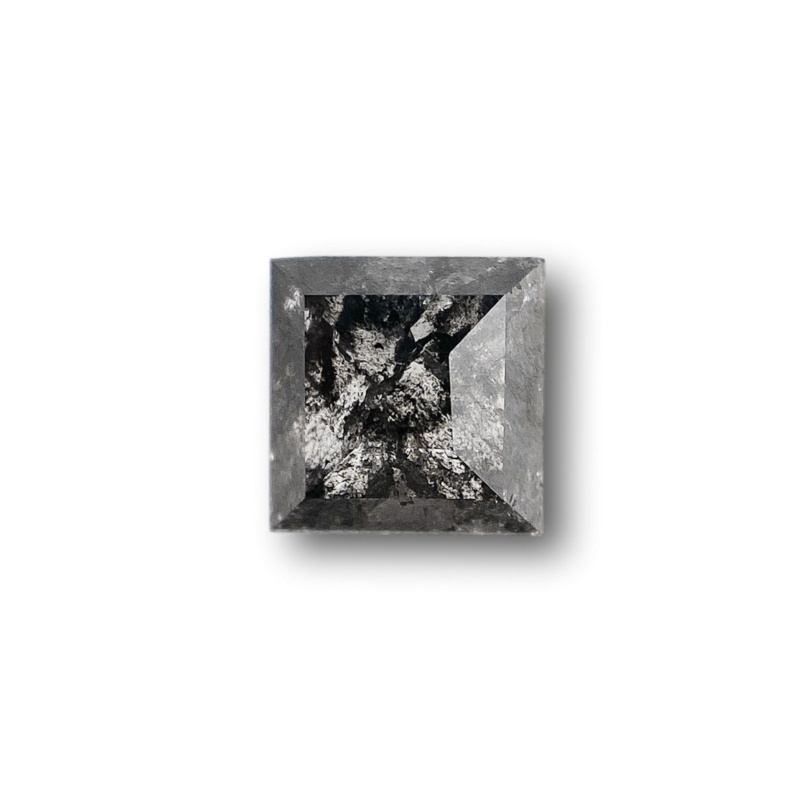 0.74ct | Salt & Pepper Lozenge Shape Step Cut Diamond - Modern Rustic Diamond