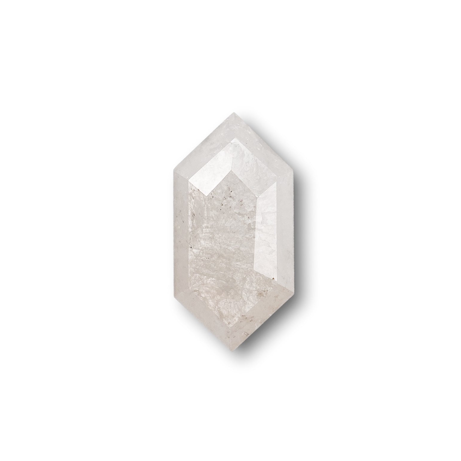 0.96ct | Rustic  Hexagon Shape Rose Cut Diamond - Modern Rustic Diamond