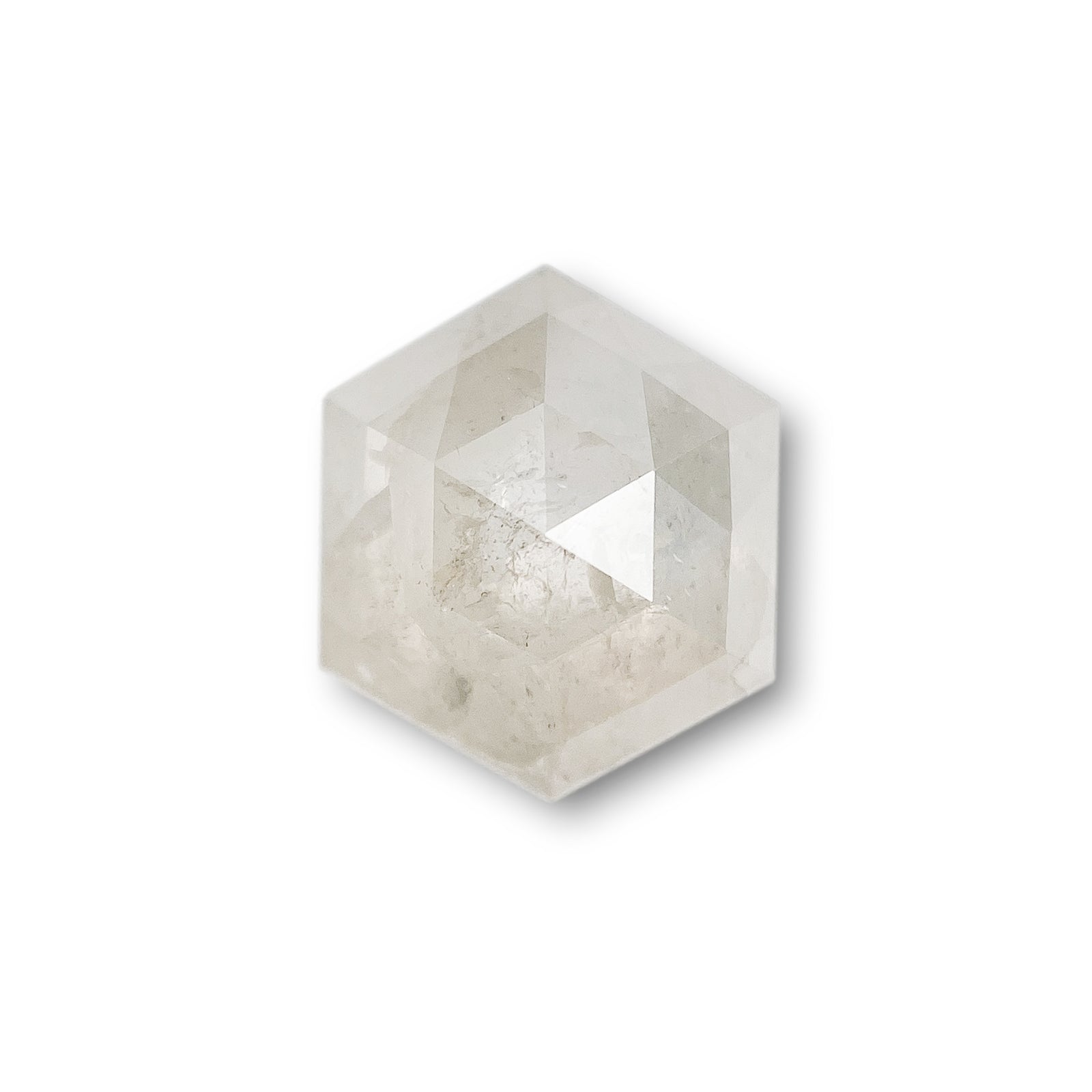 2.25ct | Rustic  Hexagon Shape Rose Cut Diamond - Modern Rustic Diamond