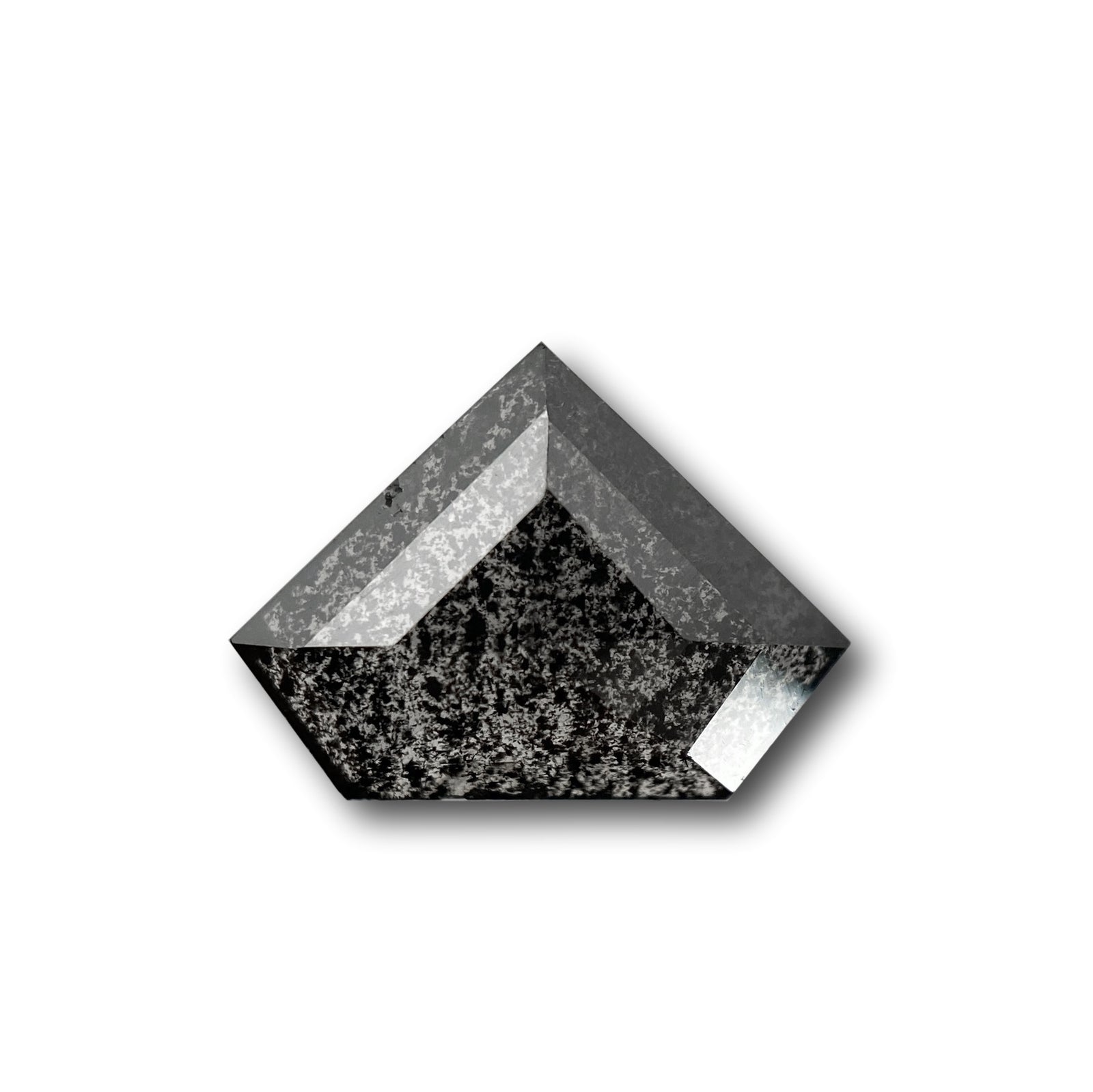 1.28ct | Salt & Pepper Shield Shape Step Cut Diamond - Modern Rustic Diamond