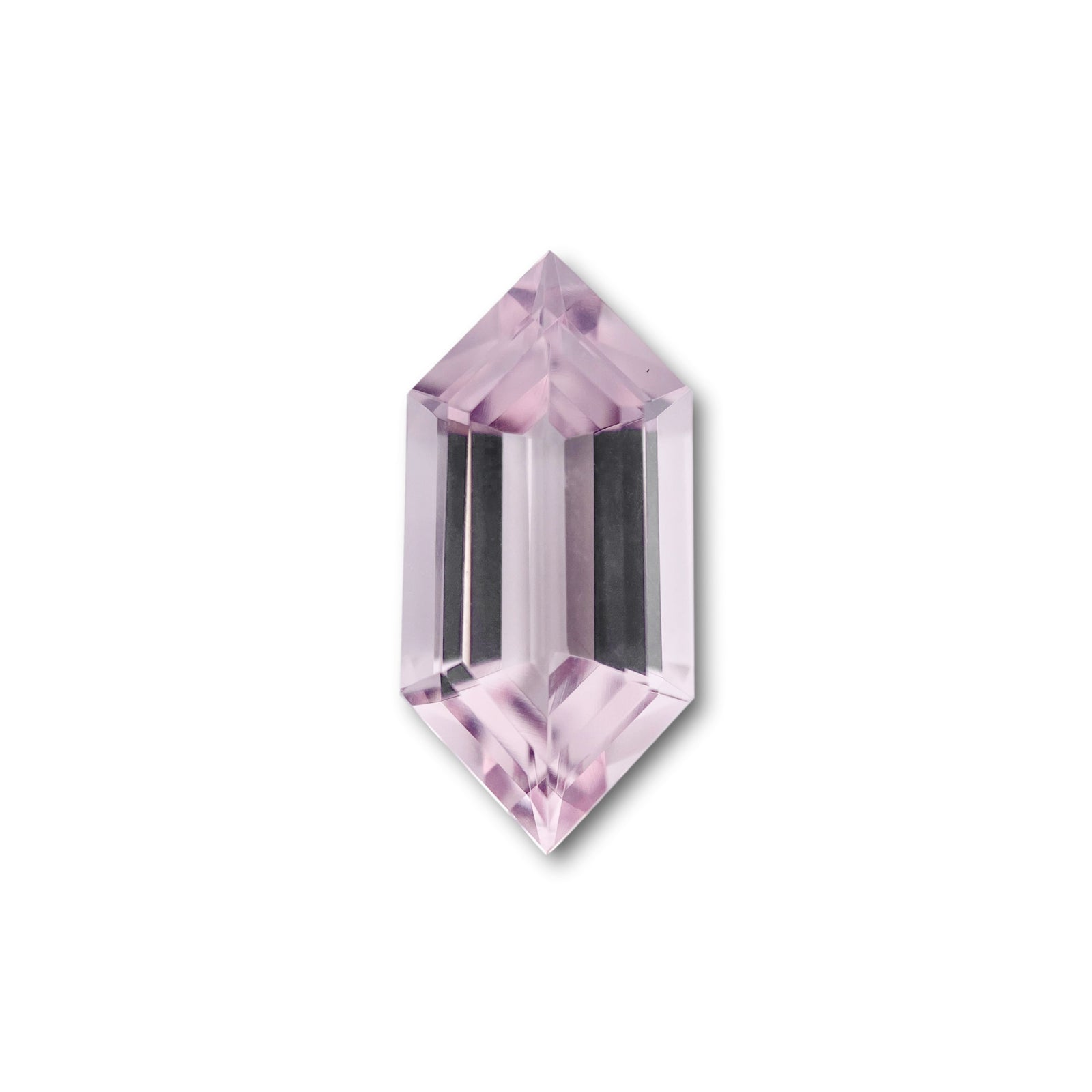 3.53ct |  Hexagon Shape Step Cut Morganite - Modern Rustic Diamond