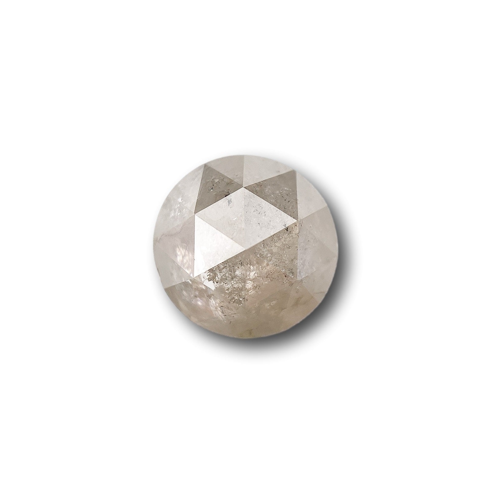 1.46ct | Salt & Pepper Round Shape Brilliant Cut Diamond - Modern Rustic Diamond