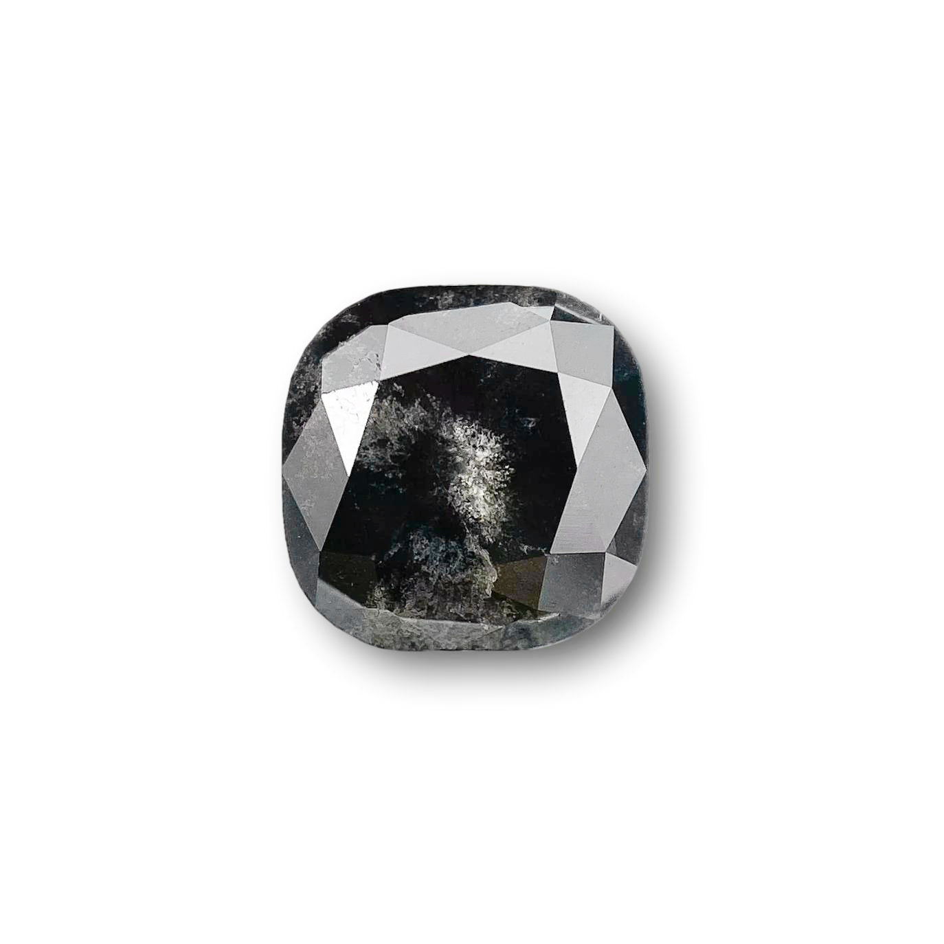 1.46ct | Salt & Pepper Cushion Shape Brilliant Cut Diamond - Modern Rustic Diamond
