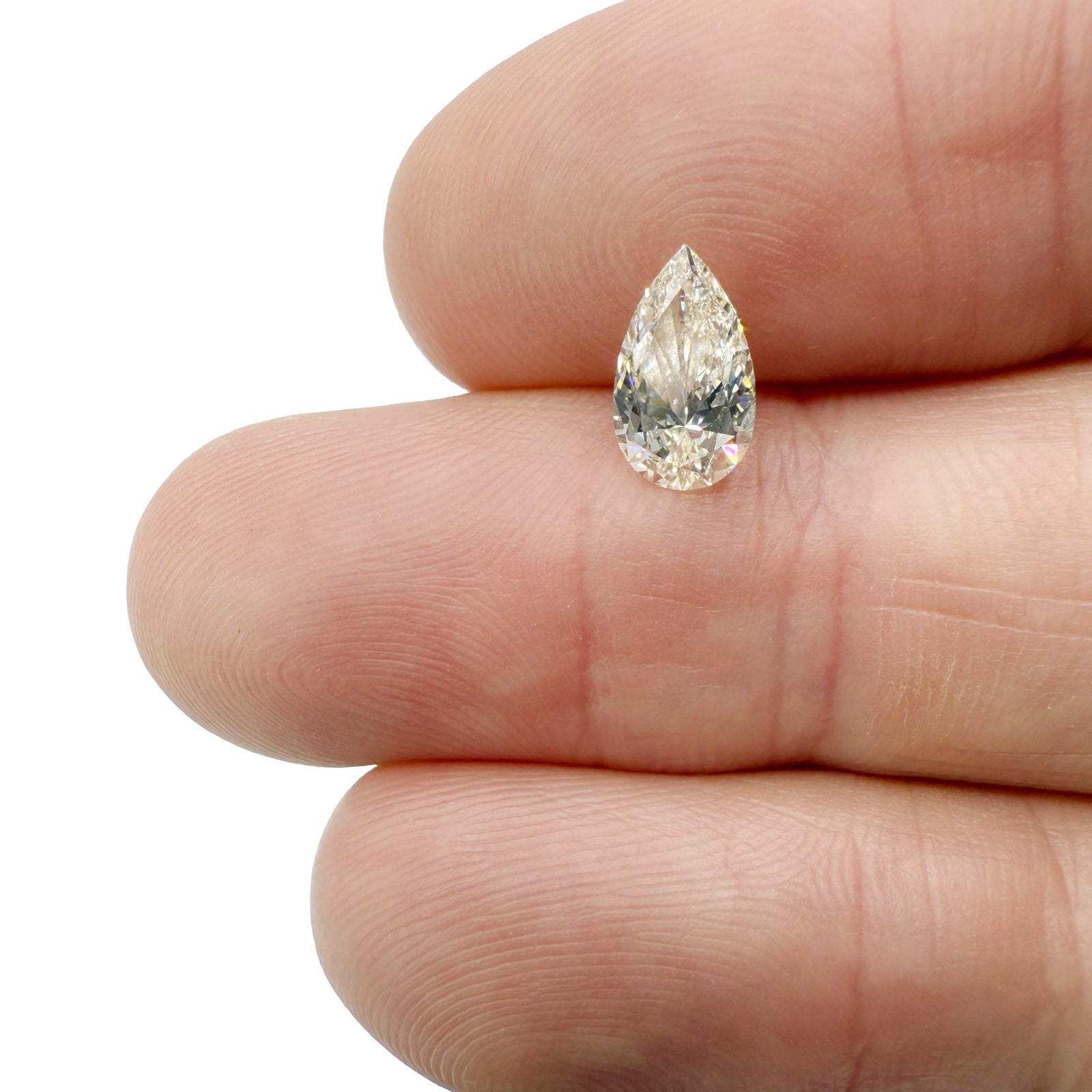 1.00ct | K/VVS2 Pear Shape Brilliant Cut Diamond (GIA) - Modern Rustic Diamond