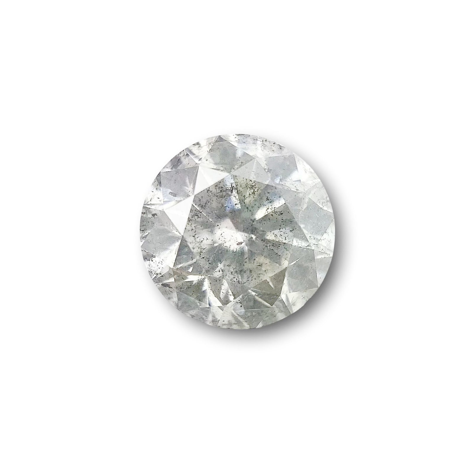 1.23ct | Salt & Pepper Round Shape Brilliant Cut Diamond - Modern Rustic Diamond