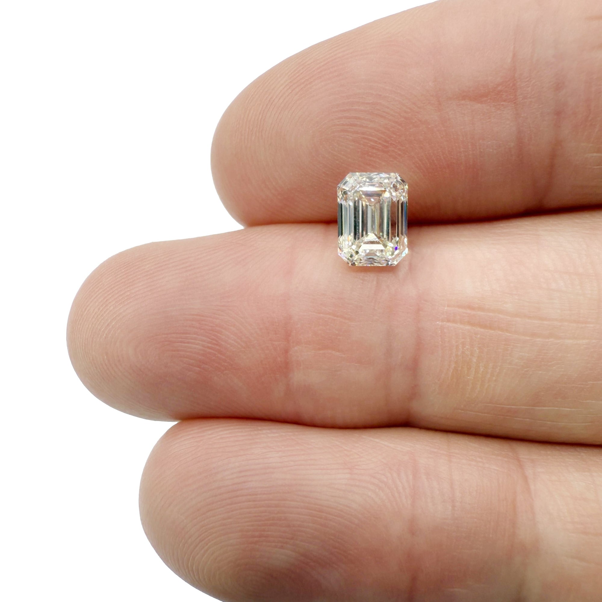 1.51ct | K/VS2 Emerald Shape Brilliant Cut Diamond (GIA) - Modern Rustic Diamond