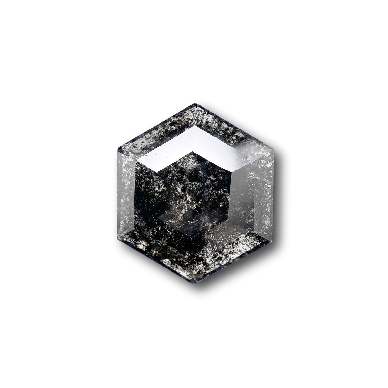 3.91ct | Rustic Hexagon Shape Rose Cut Diamond - Modern Rustic Diamond