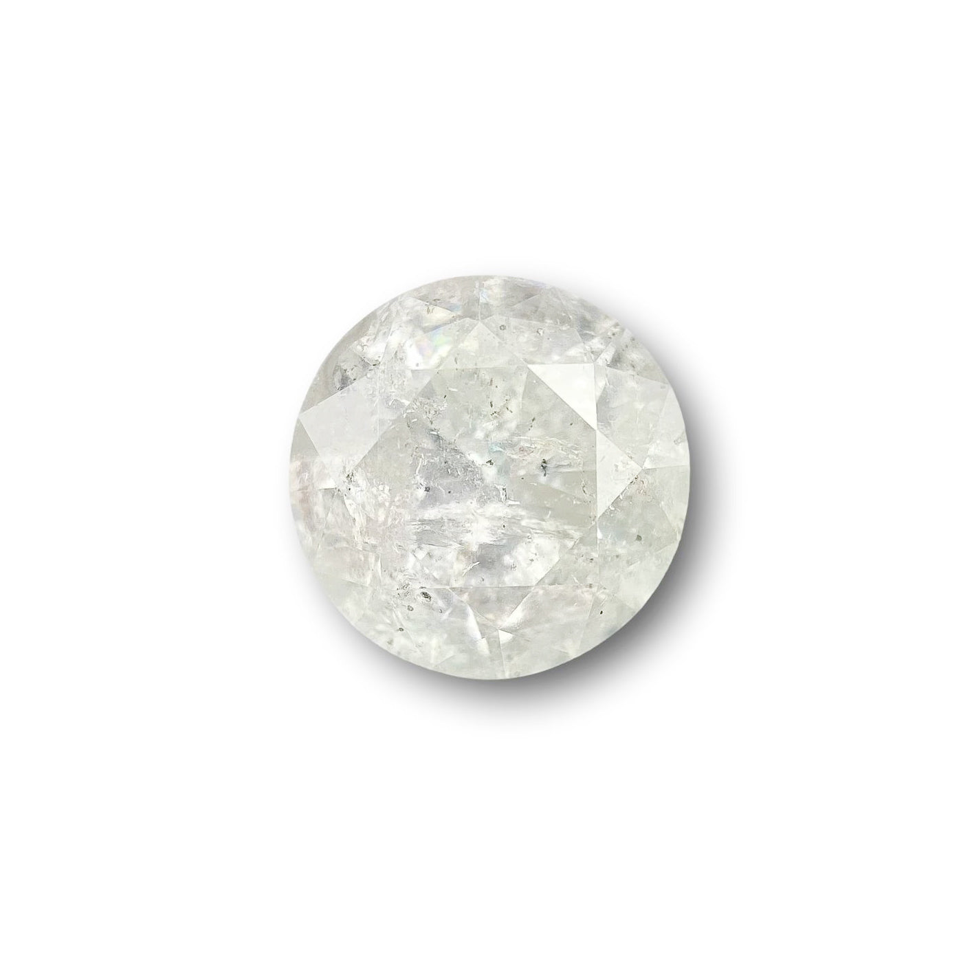 1.28ct | Salt & Pepper Round Shape Brilliant Cut Diamond - Modern Rustic Diamond