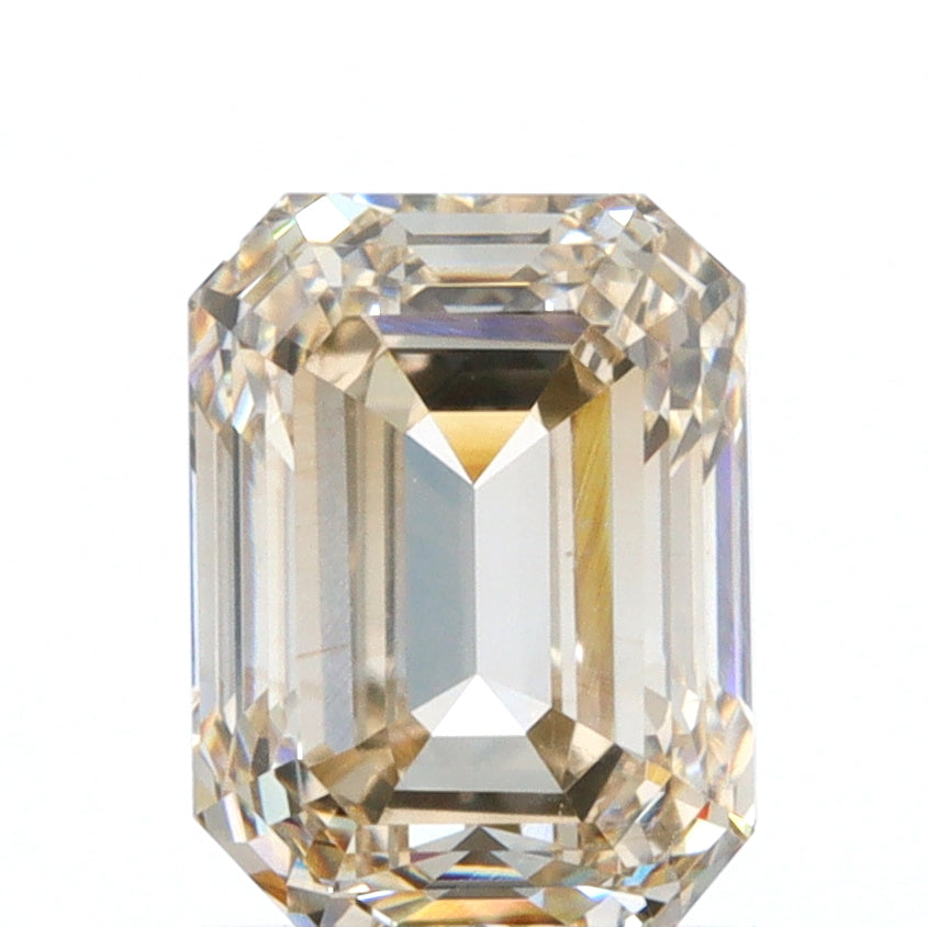 1.00ct | Champagne VVS Emerald Shape Step Cut Diamond - Modern Rustic Diamond