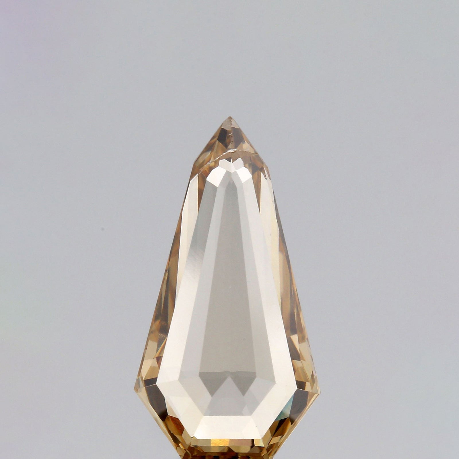 3.13ct | Champagne VS-SI Shield Shape Rose Cut Diamond - Modern Rustic Diamond
