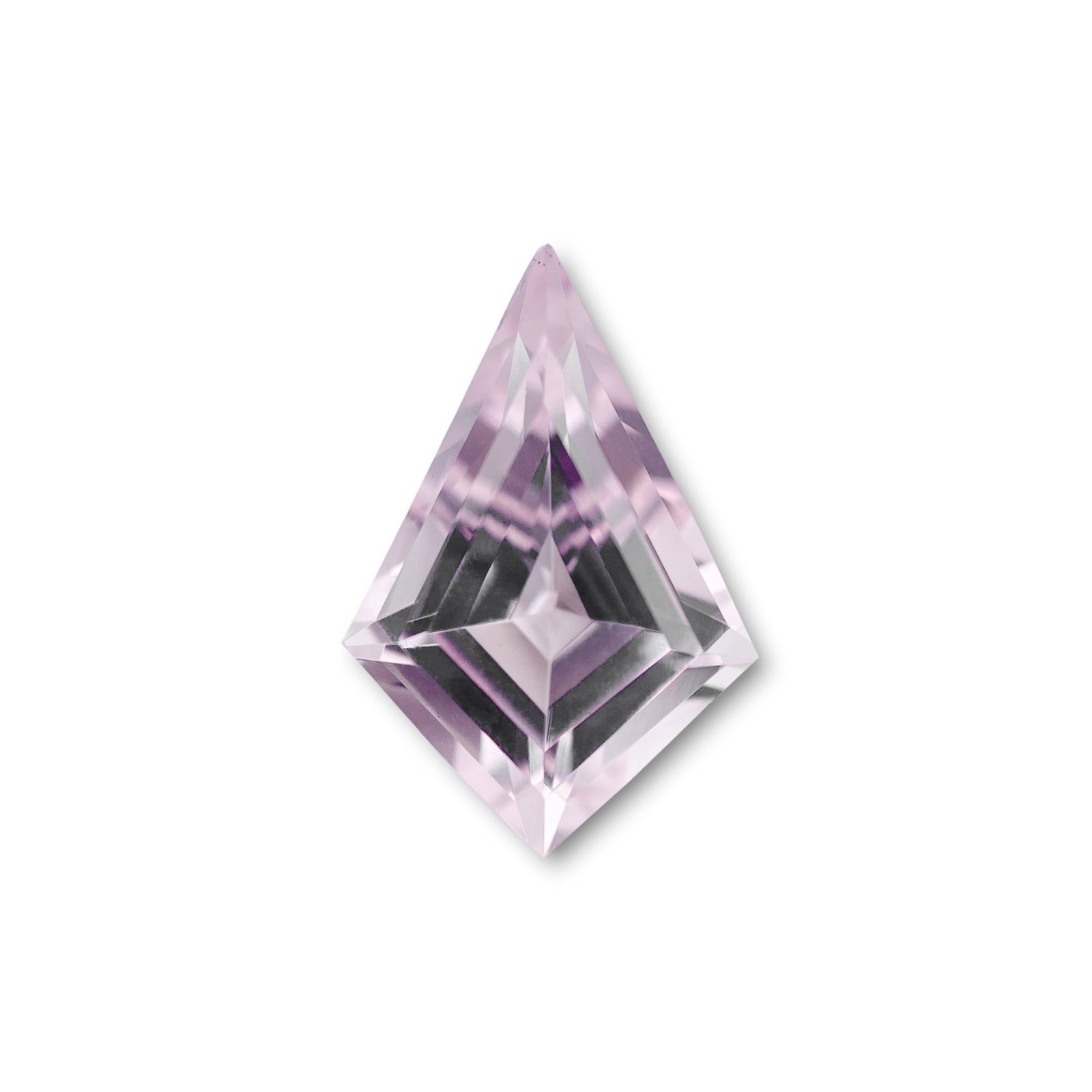 4.00ct |  Kite Shape Step Cut Morganite - Modern Rustic Diamond